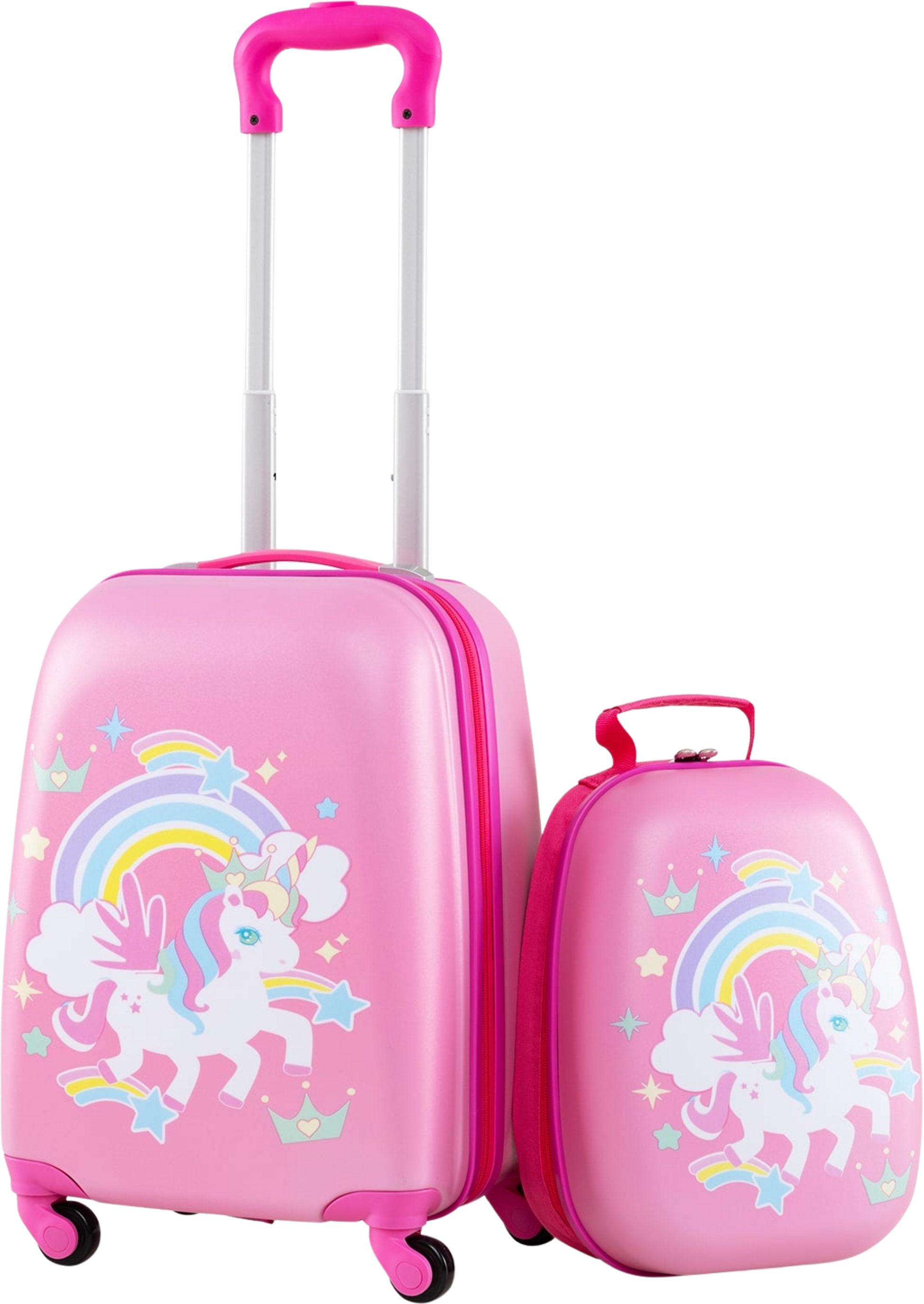 NORTHIX, Kids Luggage Set With Spinner Wheels, Pink Unicorn