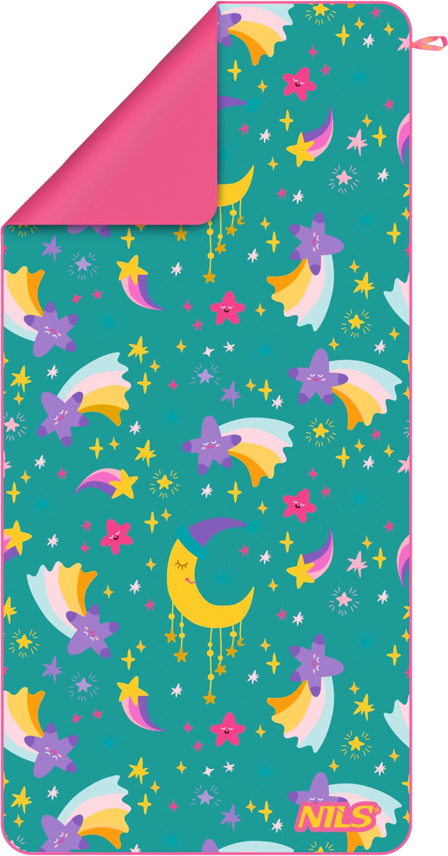 NORTHIX, Kids Microfiber Towel, Stars Print, 160 X 80 Cm