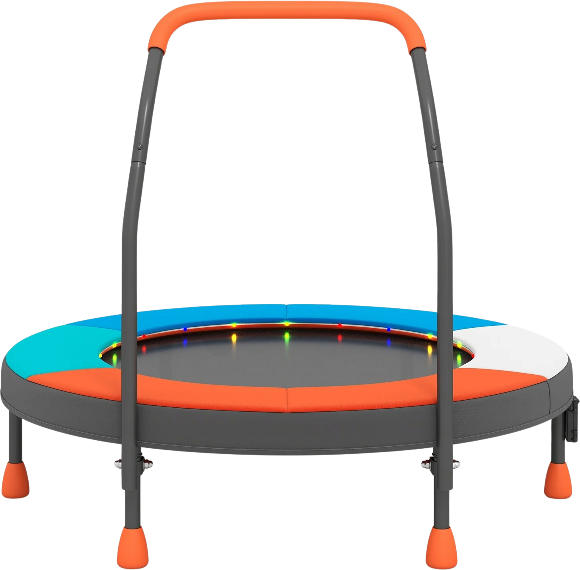 NORTHIX, Kids Mini Trampoline With Led Lights  Handle, Foldable
