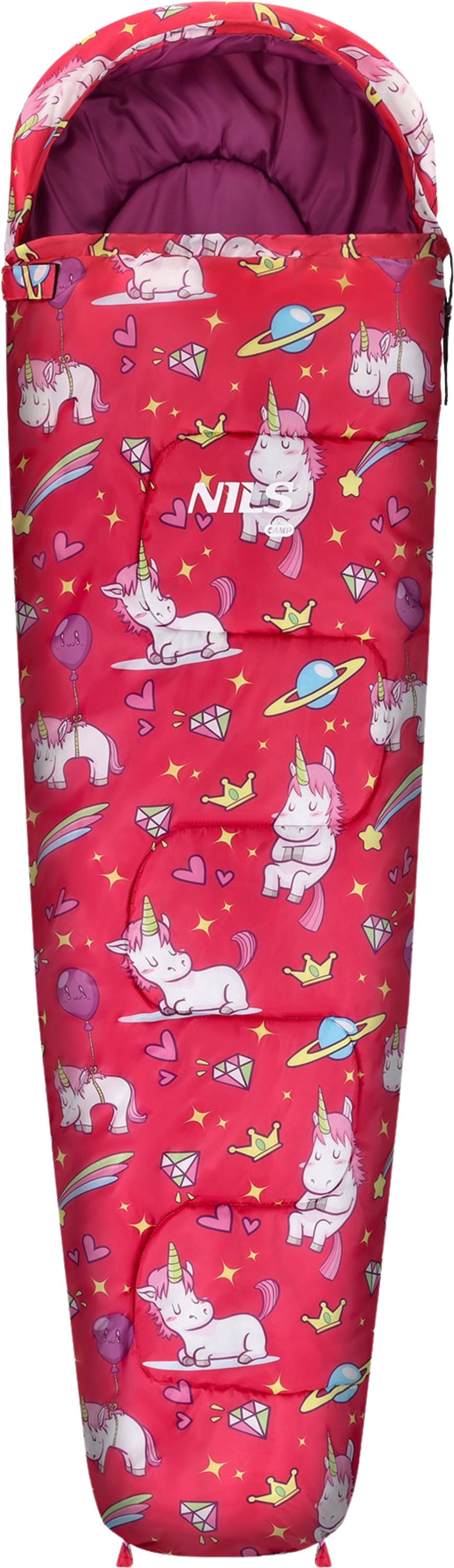 NORTHIX, Kids Sleeping Bag With Backpack, Unicorn Print, 170x60cm