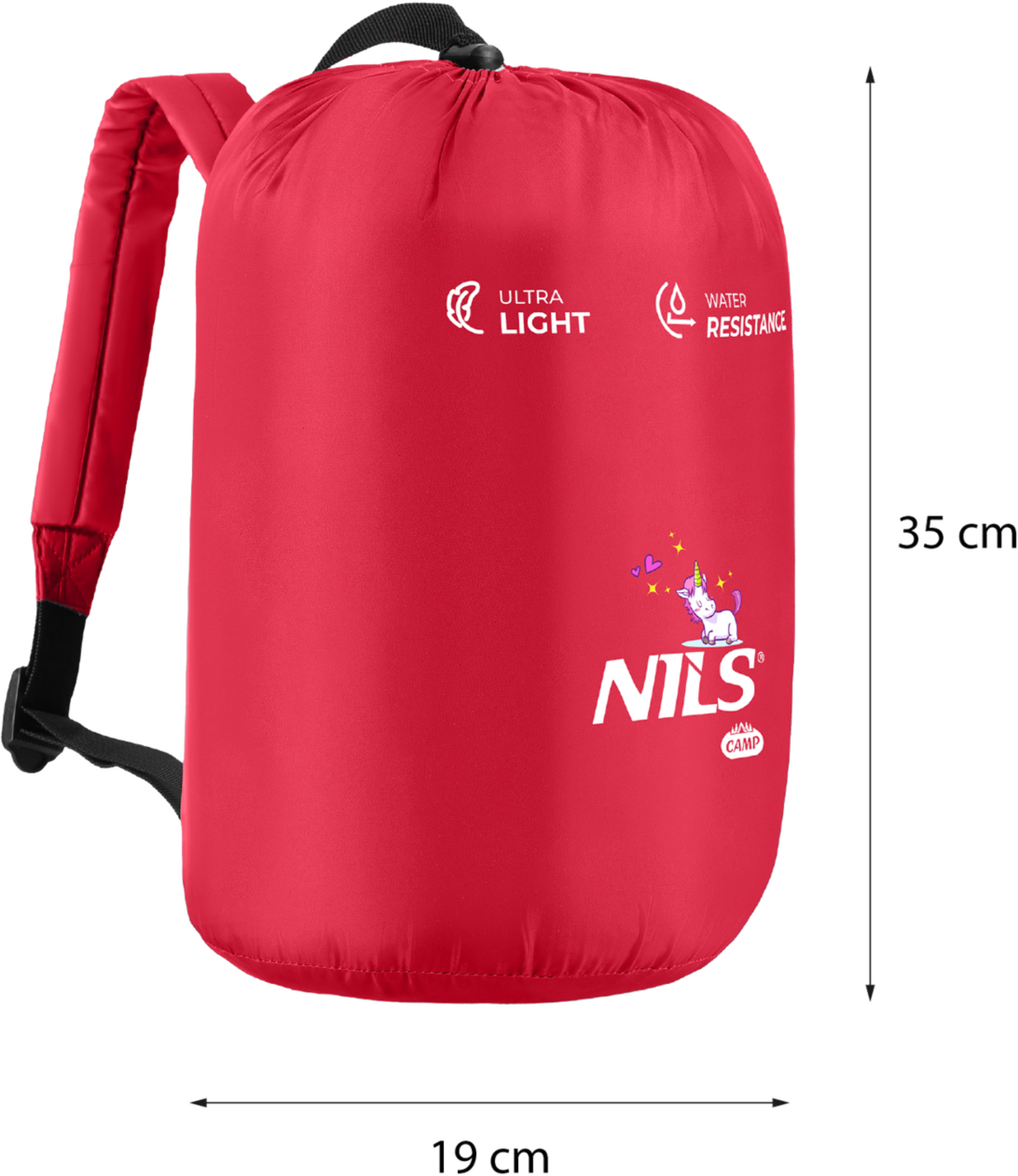NORTHIX, Kids Sleeping Bag With Backpack, Unicorn Print, 170x60cm