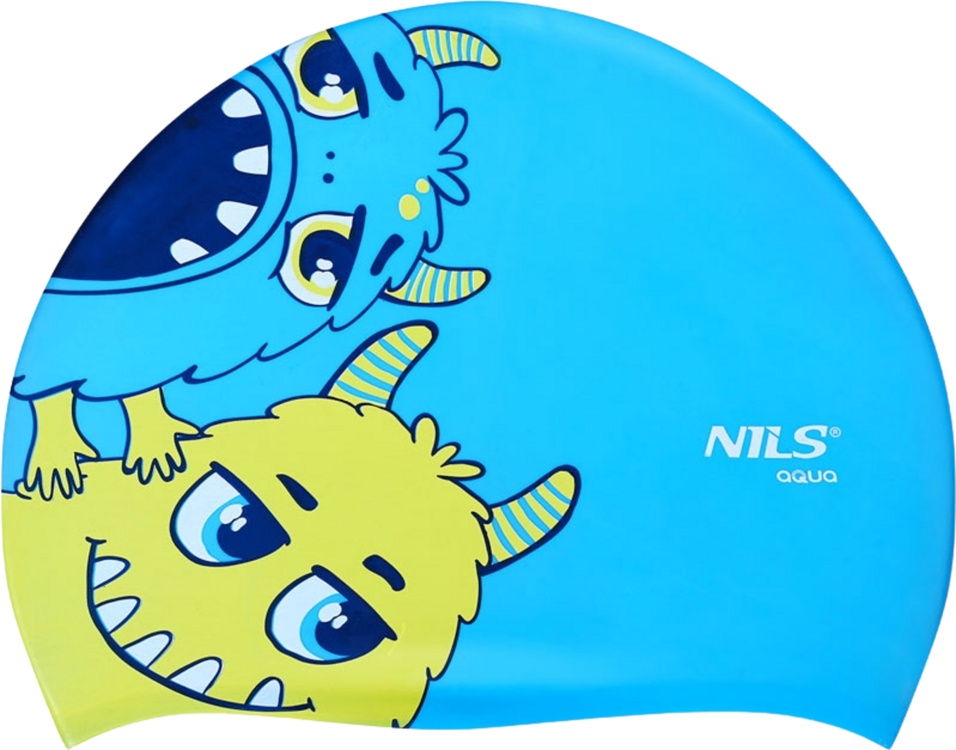 NORTHIX, Kids Swimming Cap, Blue &ndash; Comfortable, Durable Silicone