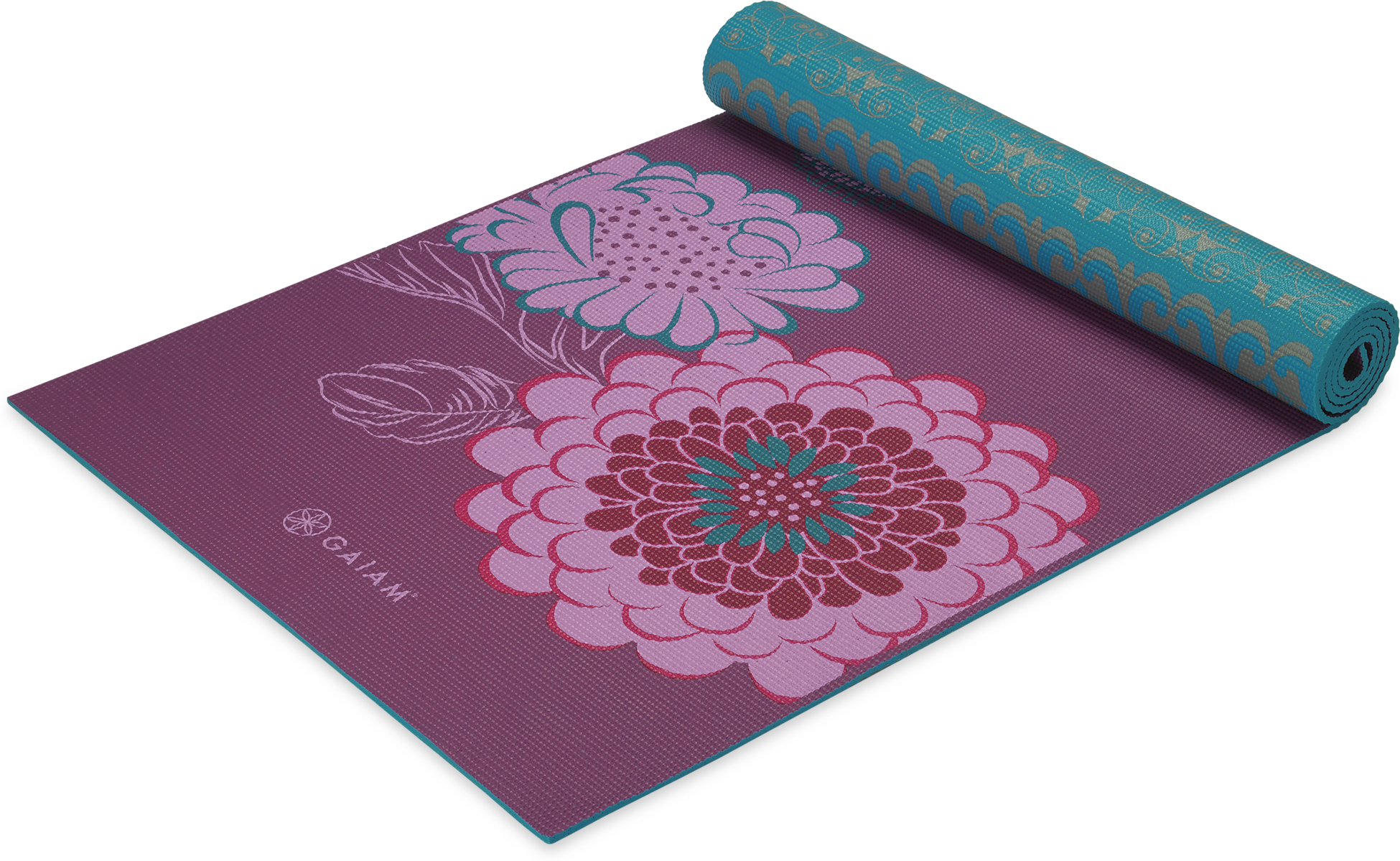 GAIAM, Kiku Yoga Mat 6mm Reversible Printed