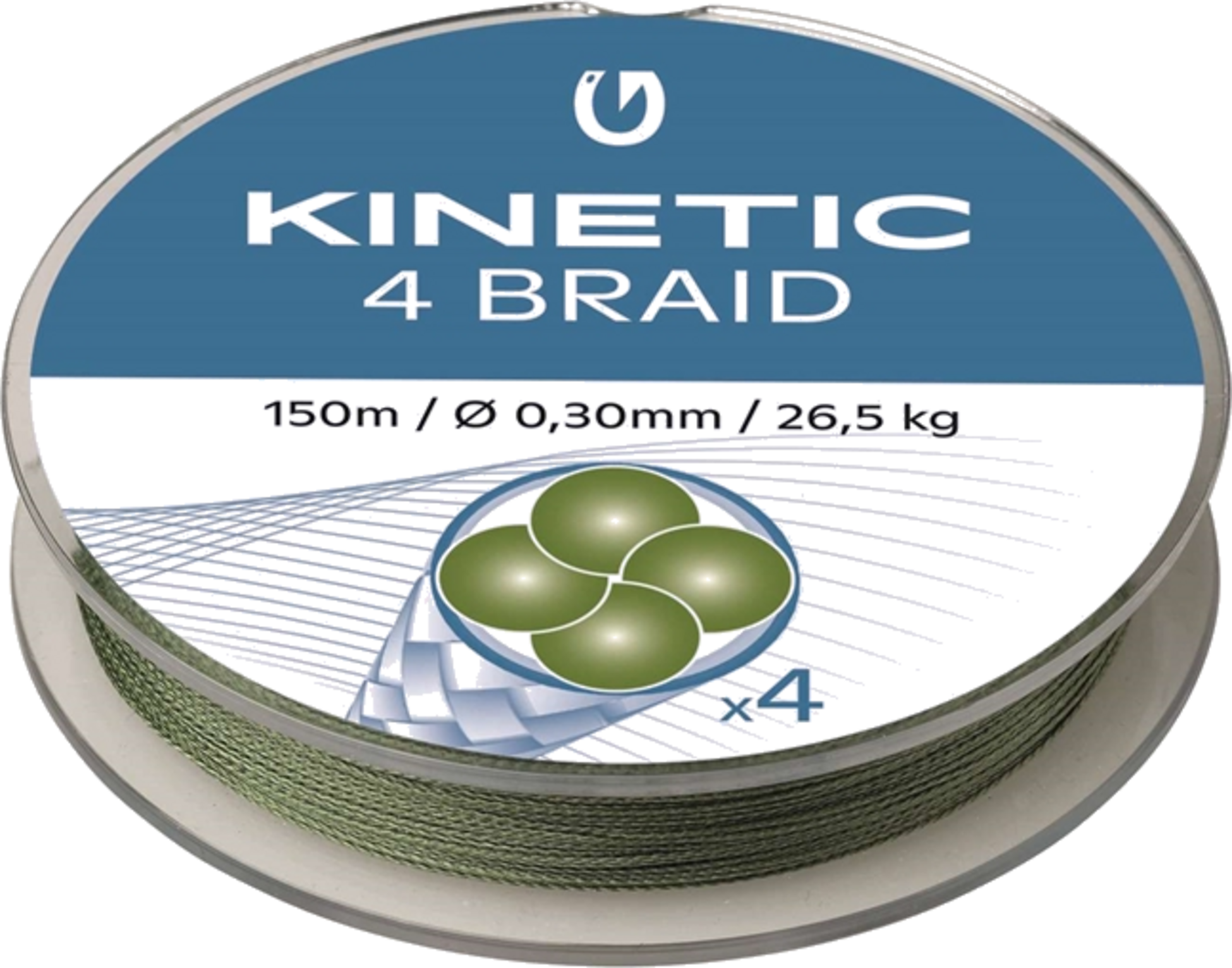KINETIC, Kinetic 4 Braid 150m 0,14mm/14,8kg Dusty Green