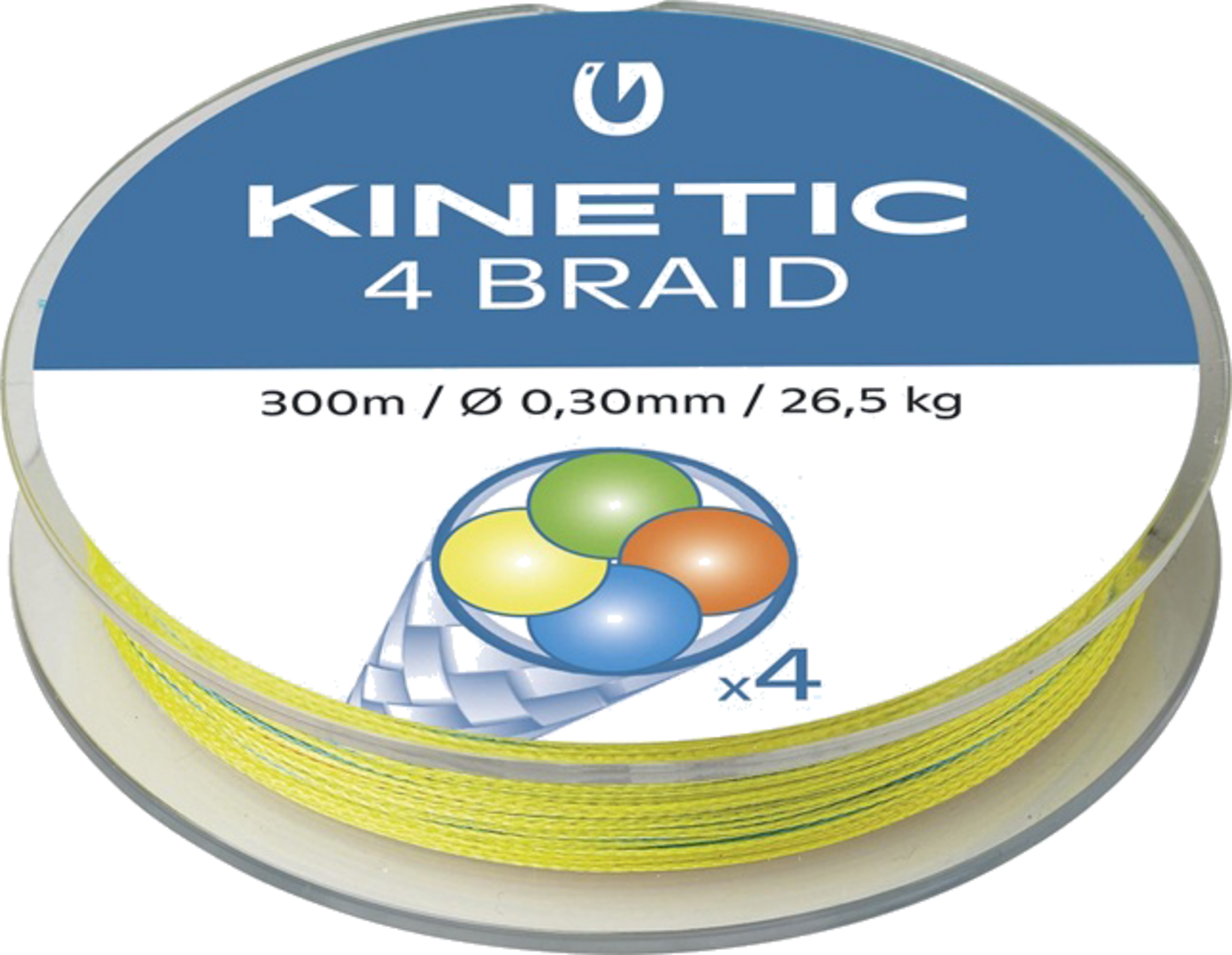 KINETIC, Kinetic 4 Braid 300m 0,30mm/26,5kg Multi Colour