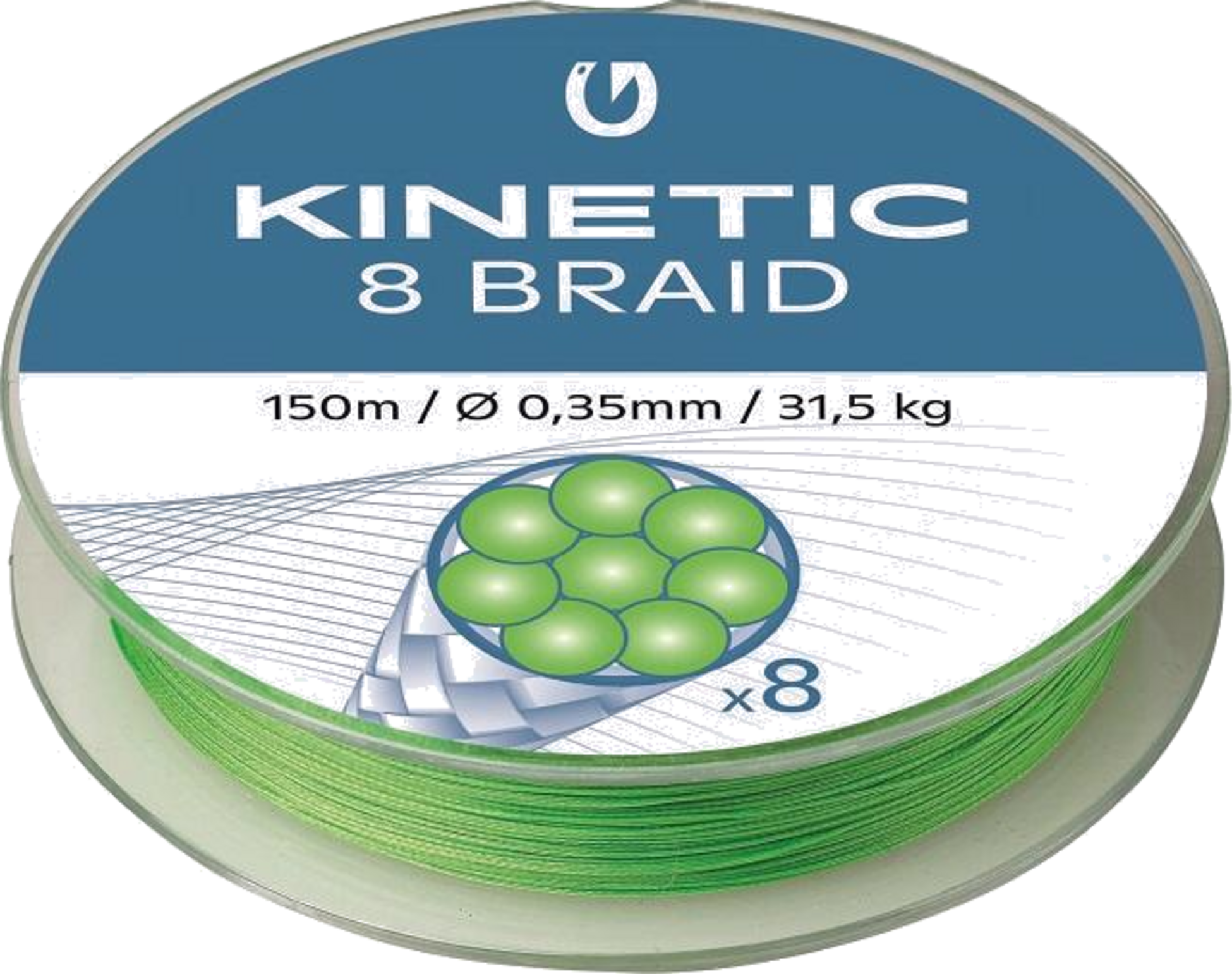KINETIC, Kinetic 8 Braid 150m 0,14mm/11,5kg Fluo Green
