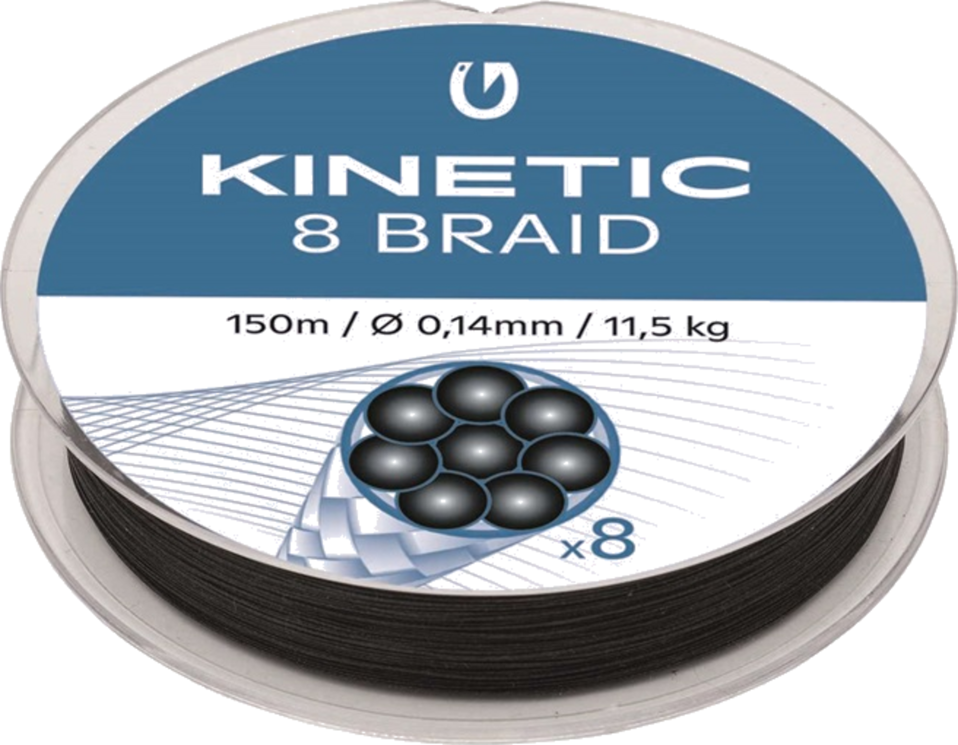 KINETIC, Kinetic 8 Braid 300m 0,12mm/9,6kg Black