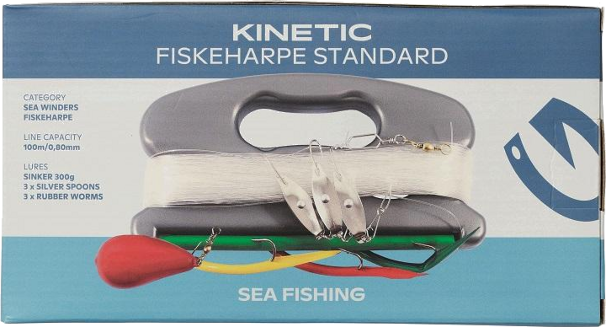 KINETIC, Kinetic Fiskeharpe Standard 100m 0,80mm 300g