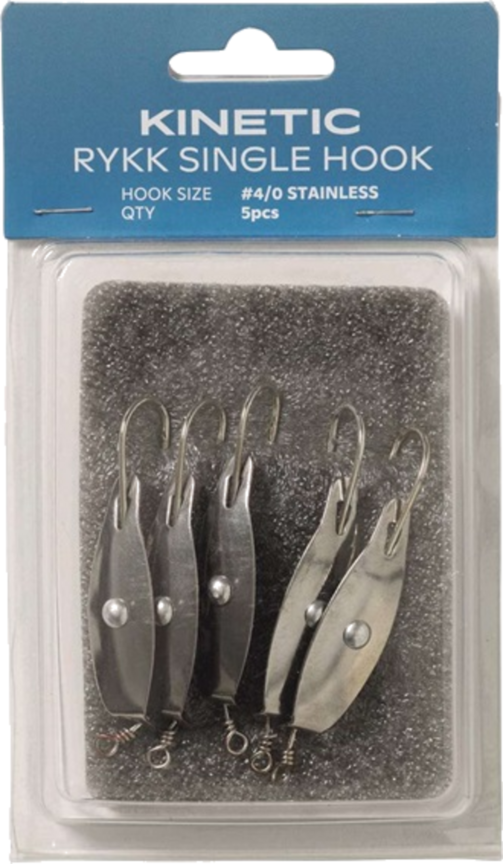 KINETIC, Kinetic Rykk Single Hook #4/0 Stainless 5pcs