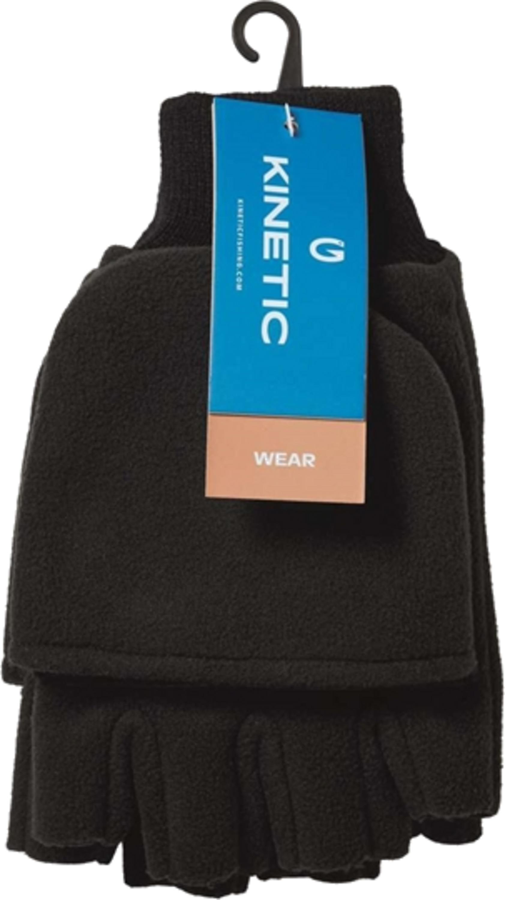 KINETIC, Kinetic Wind Stop Fold Over Mitt Xl Black