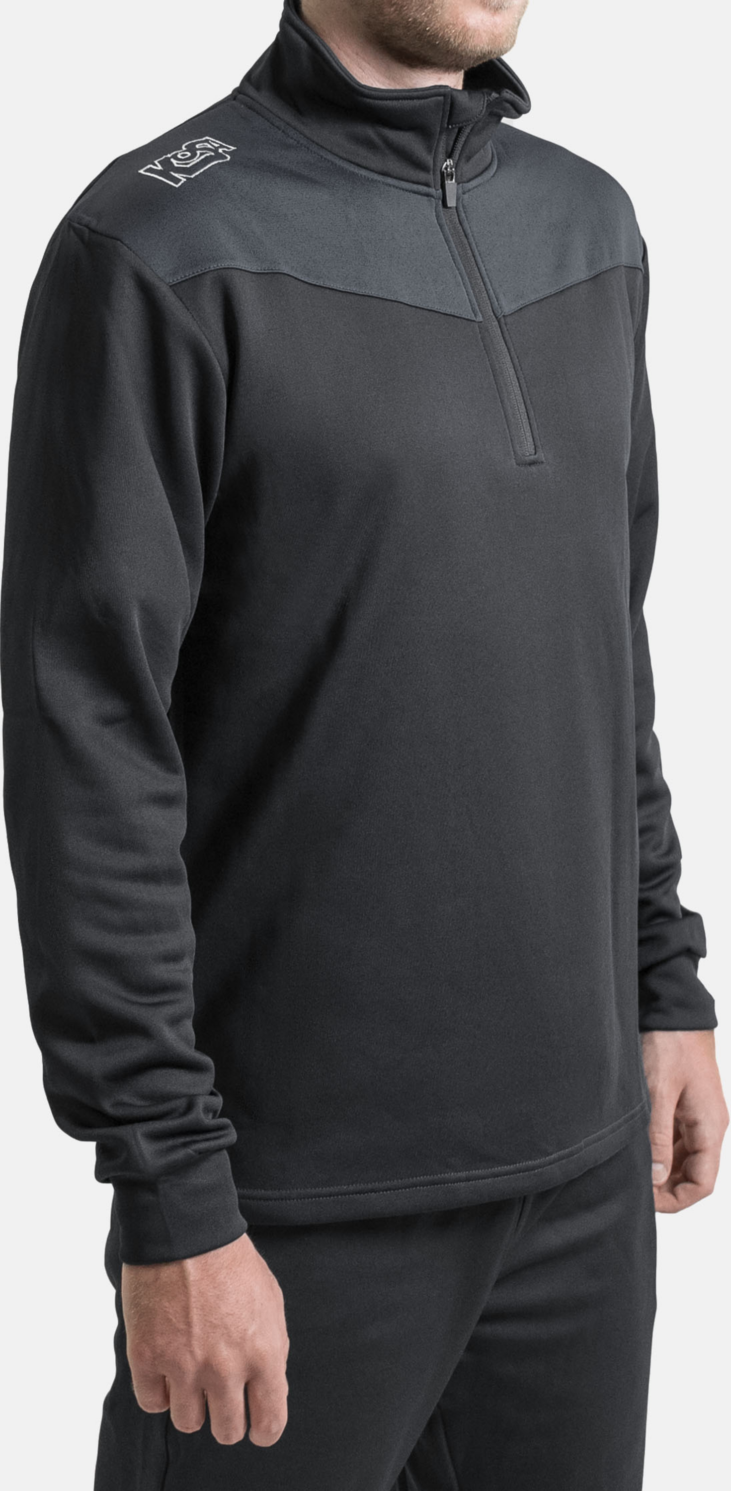 KOSA, Kosa Zip Neck Svart