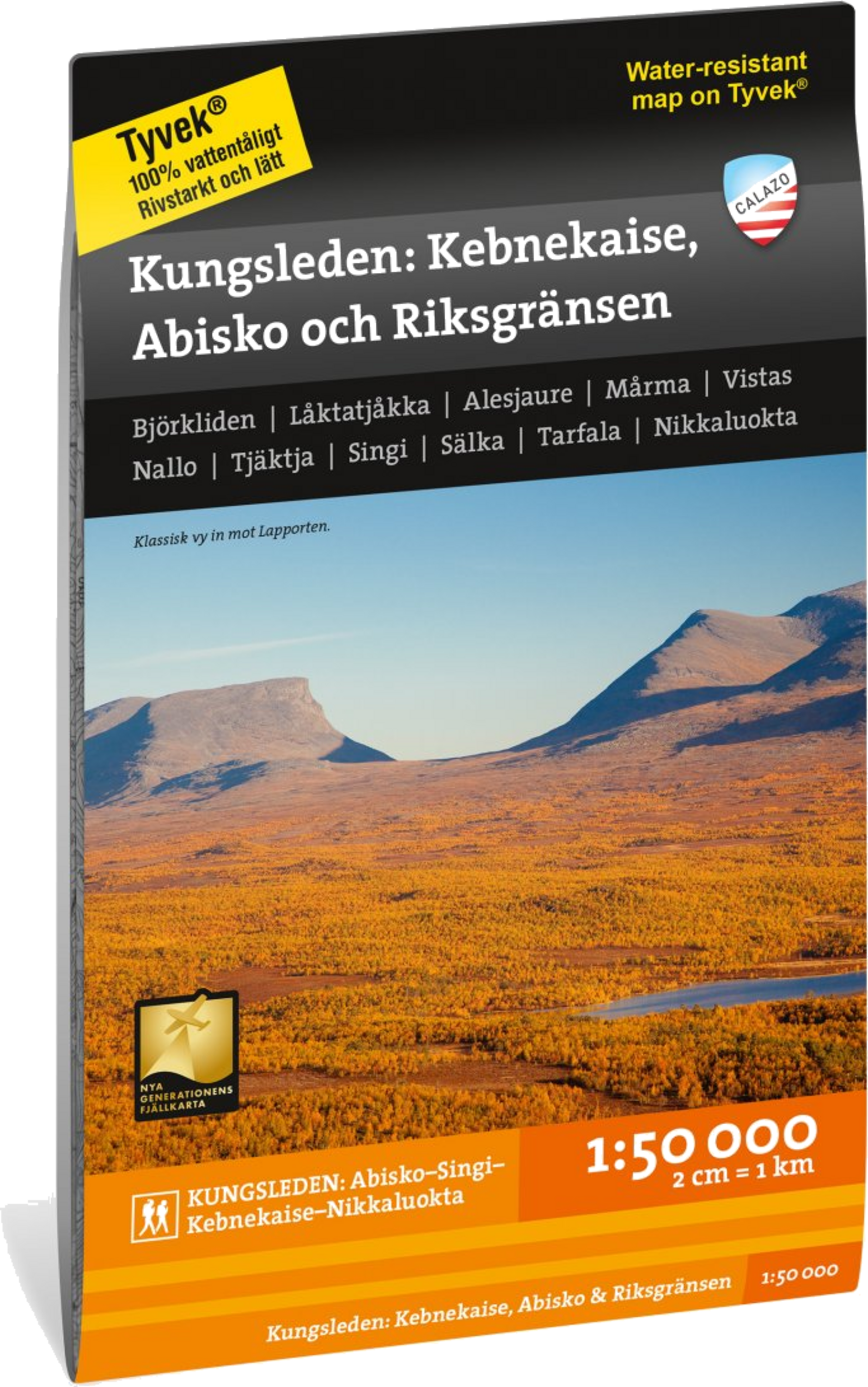 CALAZO, Kungsleden: Kebnekaise, Abisko  Riksgränsen 1:50 000