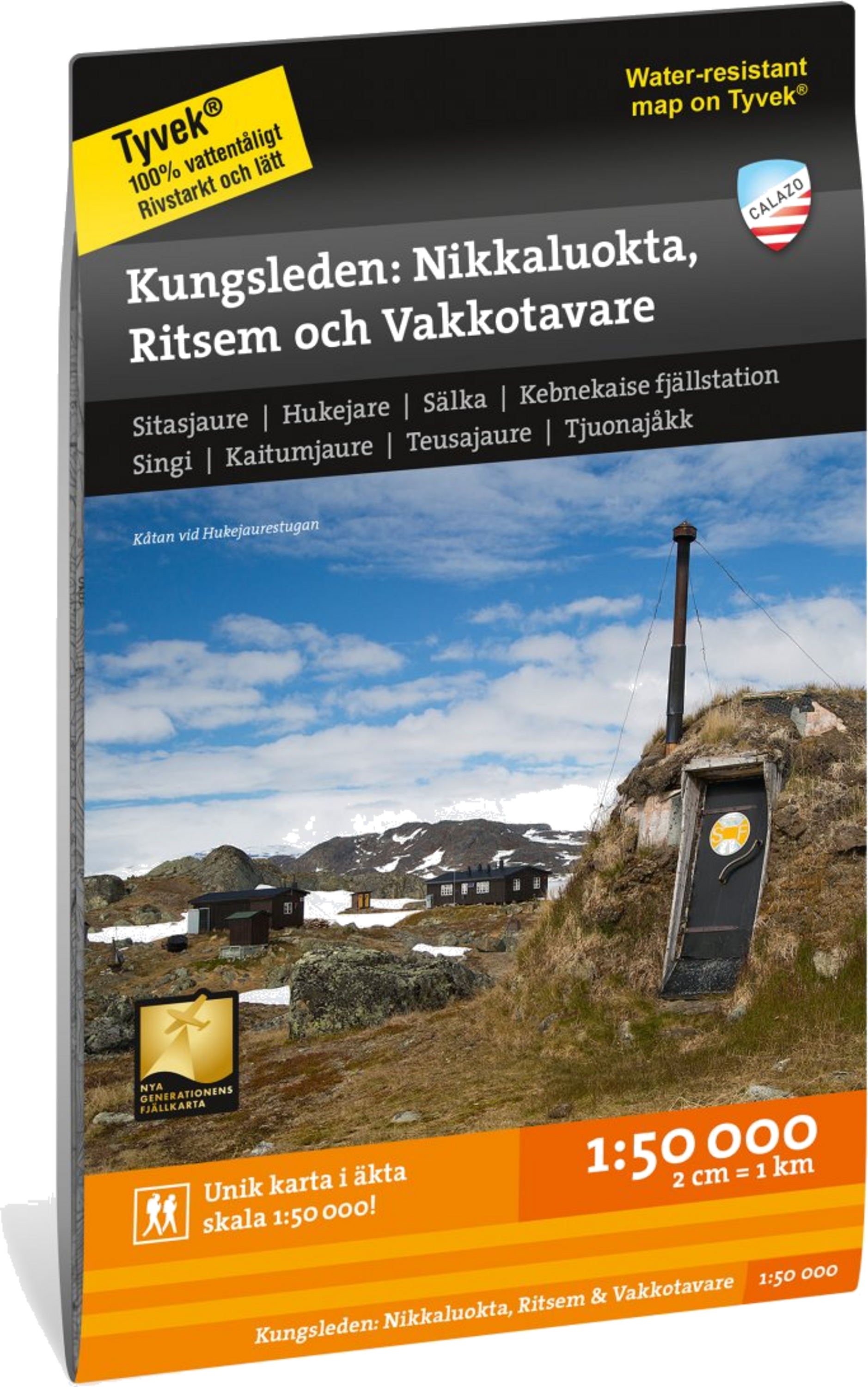 CALAZO, Kungsleden: Nikkaluokta, Ritsem  Vakkotavare 1:50 000