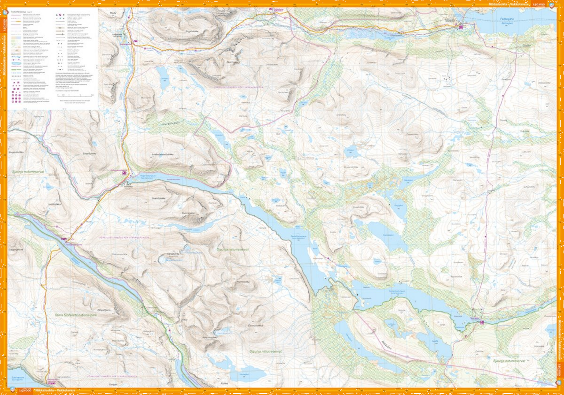 CALAZO, Kungsleden: Nikkaluokta, Ritsem  Vakkotavare 1:50 000