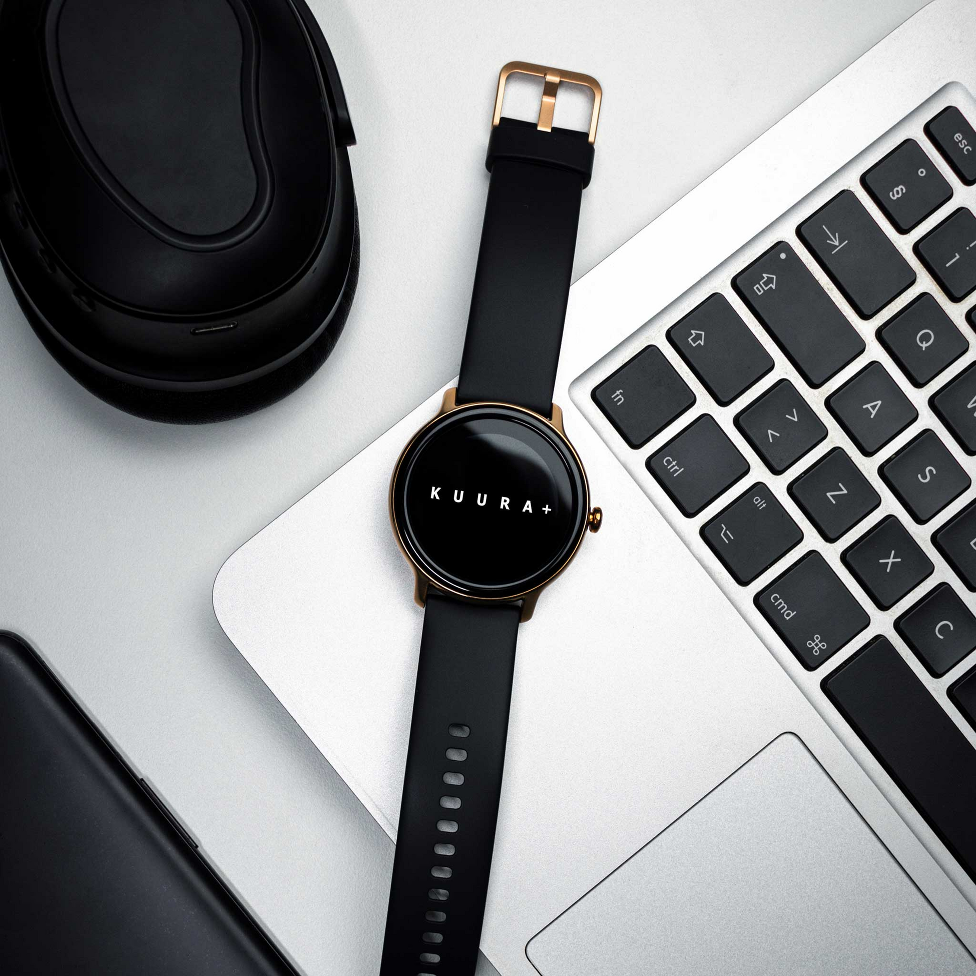 KUURA, Kuura+ Smart Watch Ws - White/gold