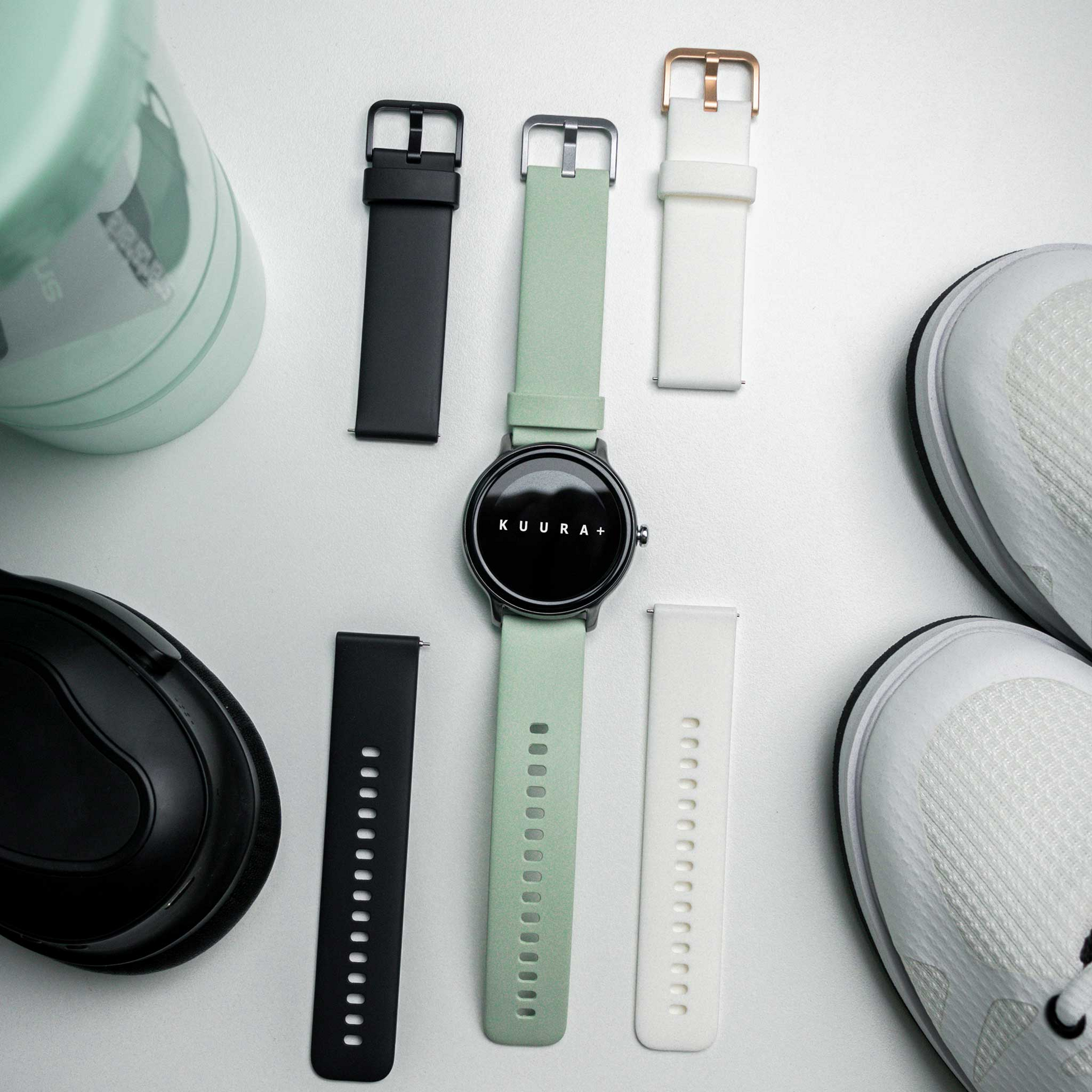 KUURA, Kuura+ Smart Watch Ws - White/gold