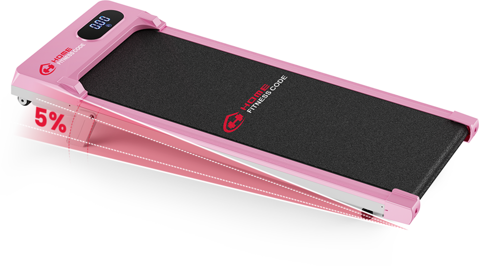 HOMEFITNESSCODE, Löpband 2.5hp, 5 % manuell lutning, 1–6 km/h