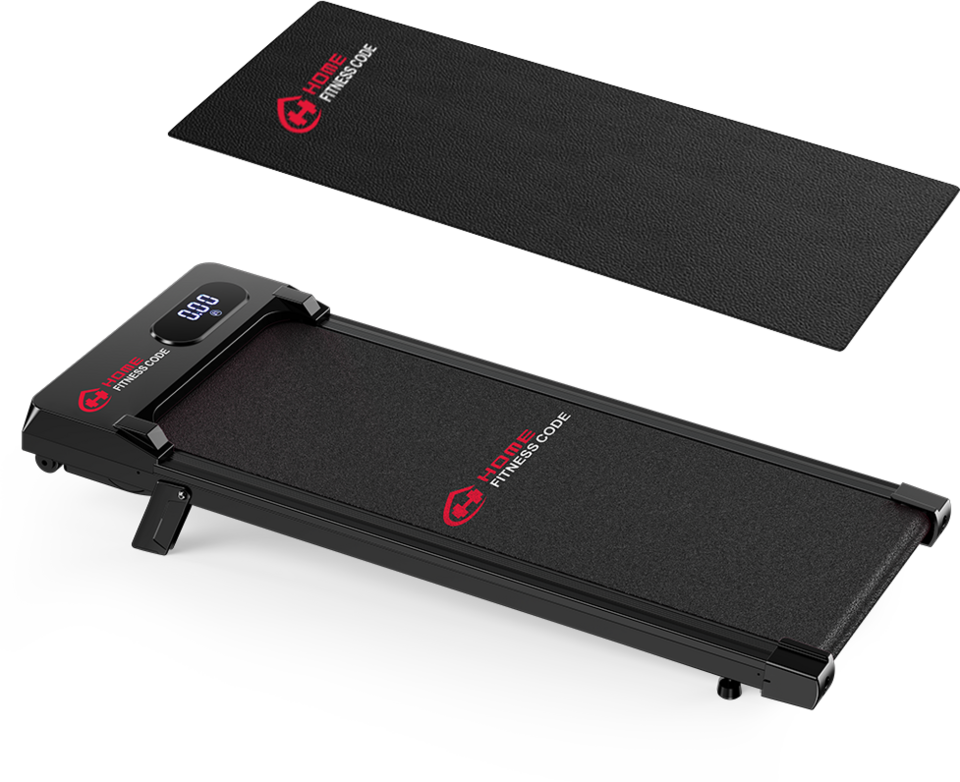 HOMEFITNESSCODE, L&ouml;pband 2.5hp, G&aring;ng , Jogging, Hastighet 1&ndash;6 Km/h, Kompakt Design(med Matta)