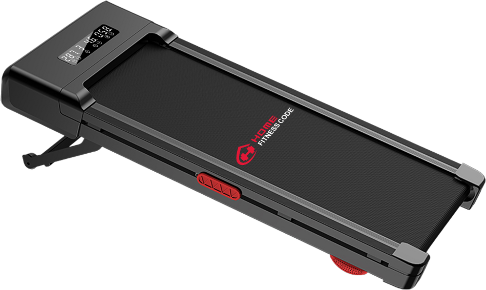 HOMEFITNESSCODE, Löpbandsmaskin med 0–12% automatisk lutning och 1–10 km/h hastighet