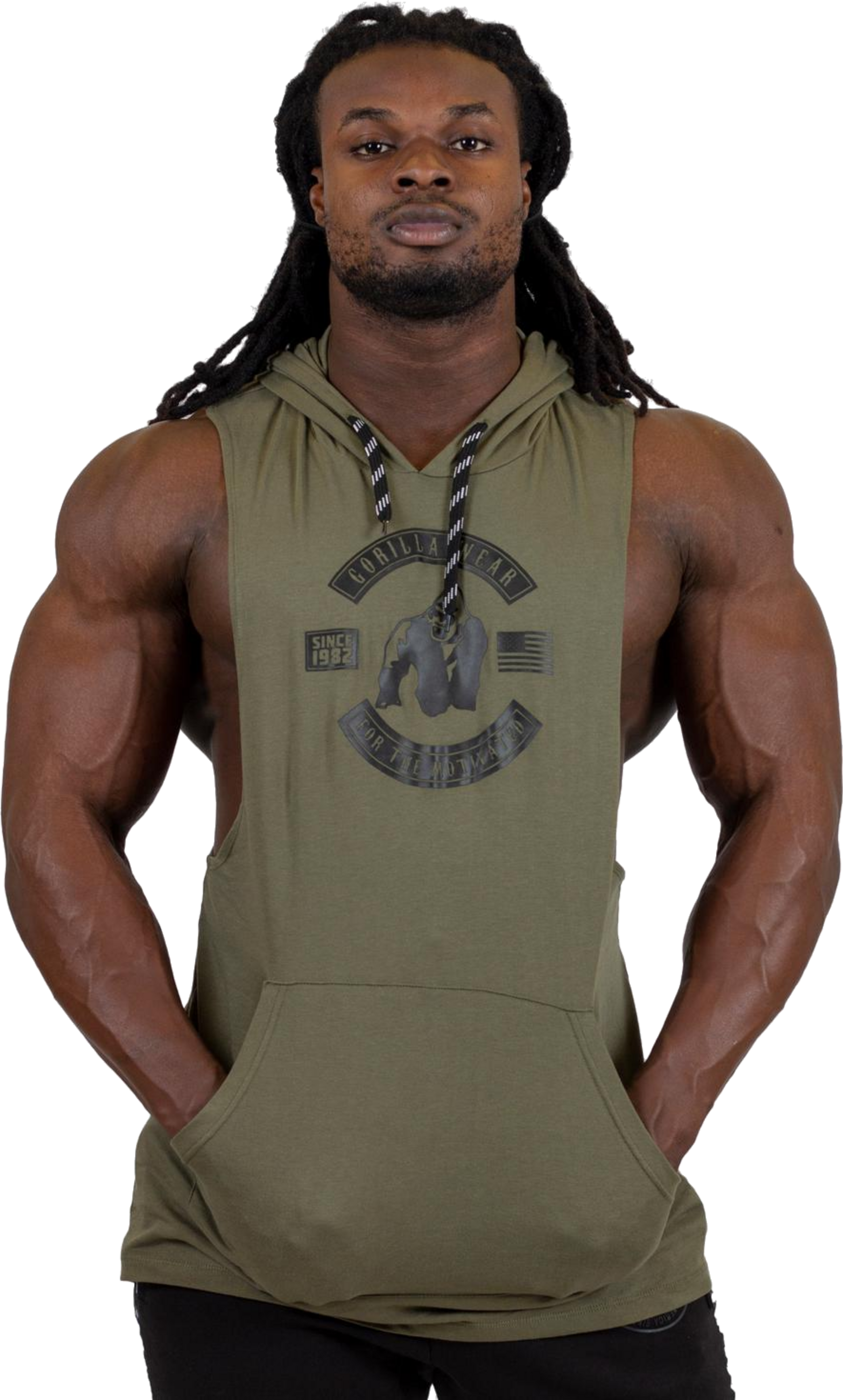 GORILLA WEAR, Lawrence Hooded Tank Top