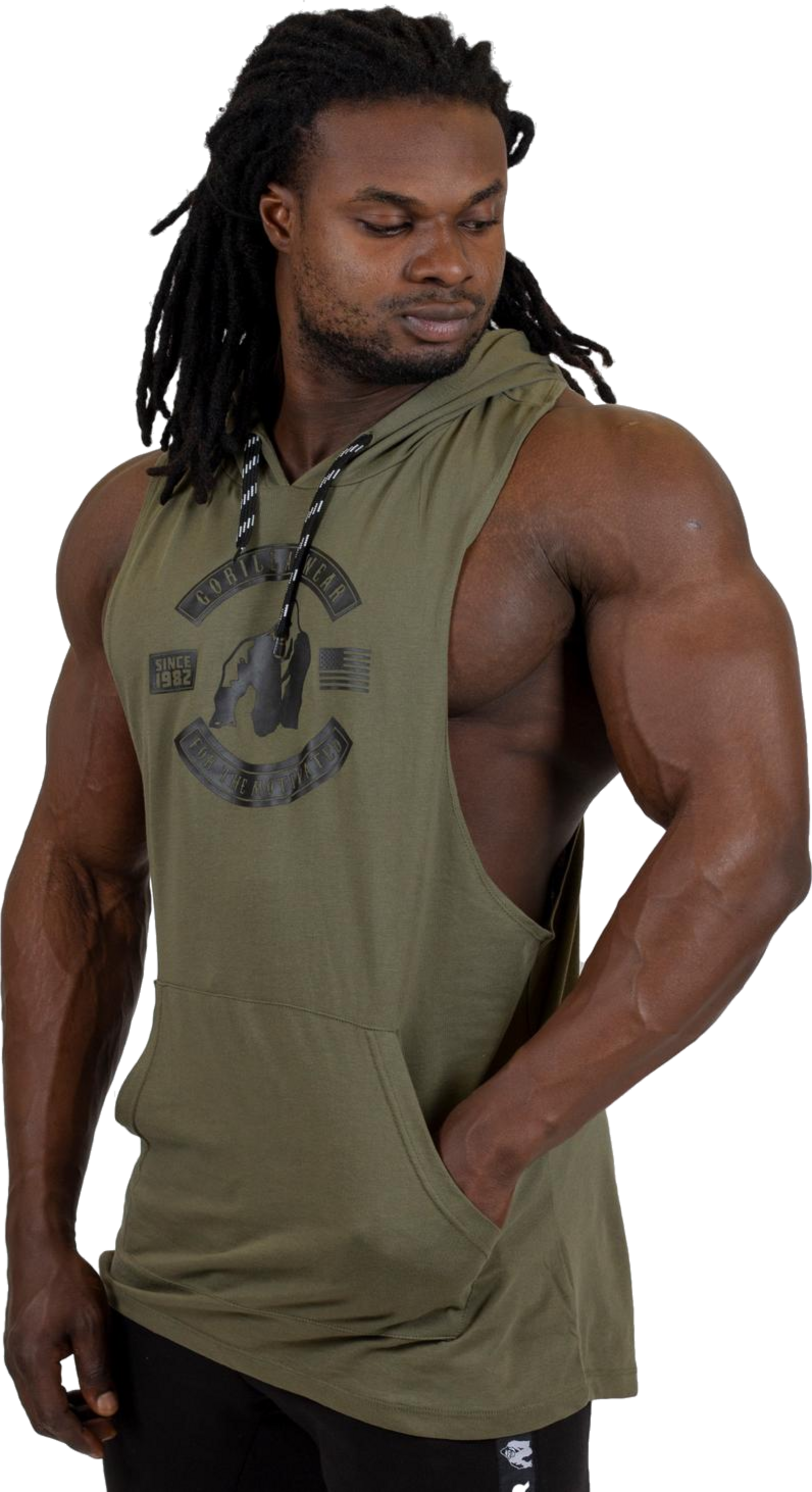 GORILLA WEAR, Lawrence Hooded Tank Top