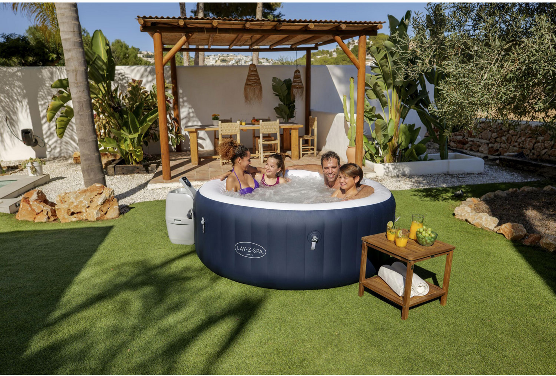 BESTWAY, Lay-z-spa&reg; Miami Energysense Airjet 4 M&ouml;rkbl&aring; 1.80m X 66cm