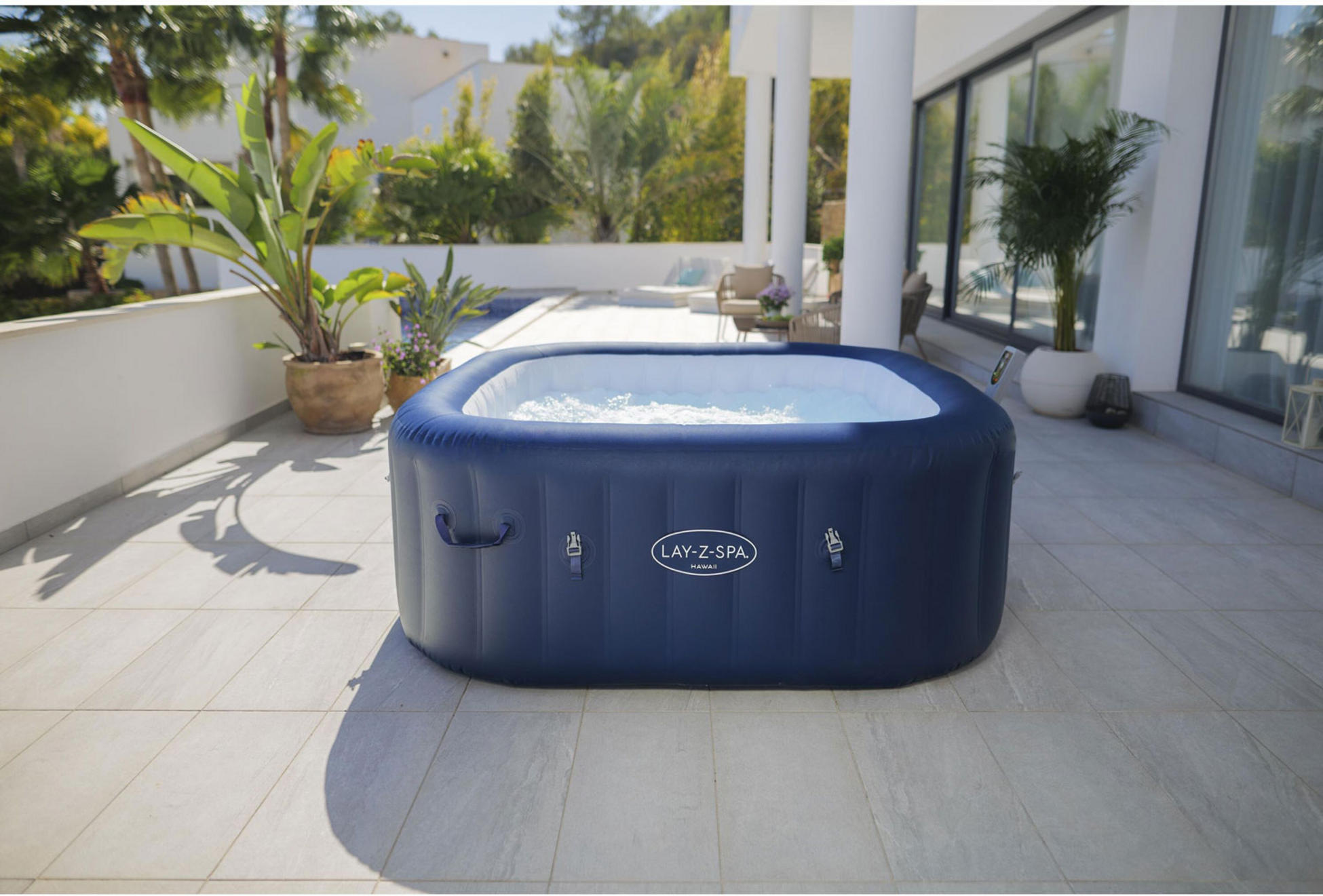 BESTWAY, Lay-z-spa Hawaii Energysense Airjet 6 Bl&aring; 1.80mx1.80mx71cm