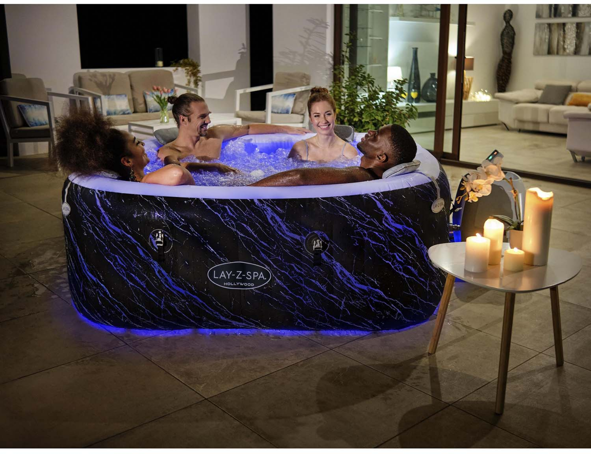 BESTWAY, Lay-z-spa Hollywood Luxe 1,88 X 1,88 X 0,66 M