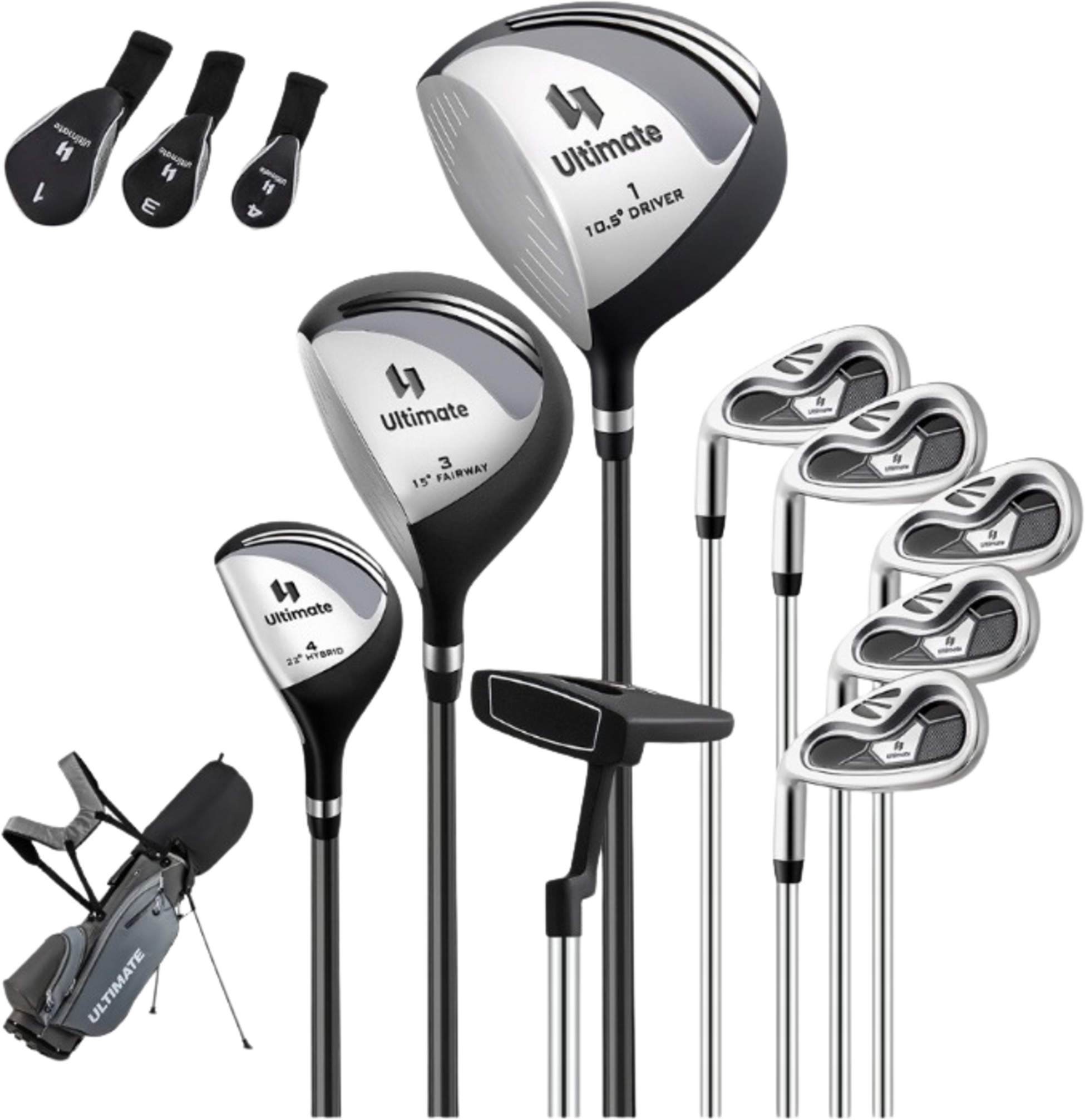 NORTHIX, Left-handed Men's Complete Golf Club Set With Bag
