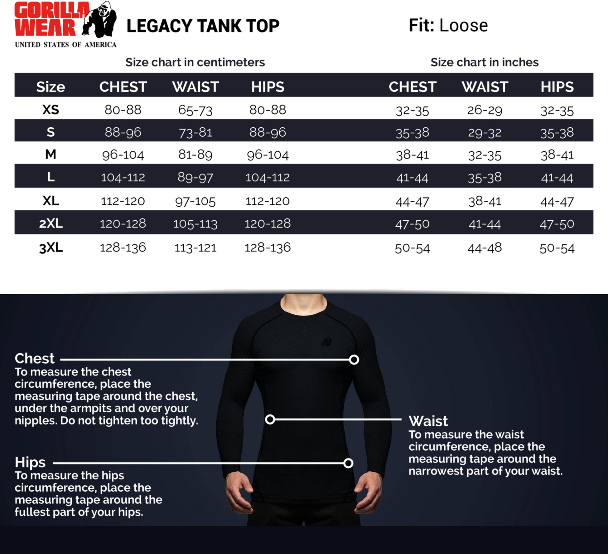 GORILLA WEAR, Legacy Tank Top