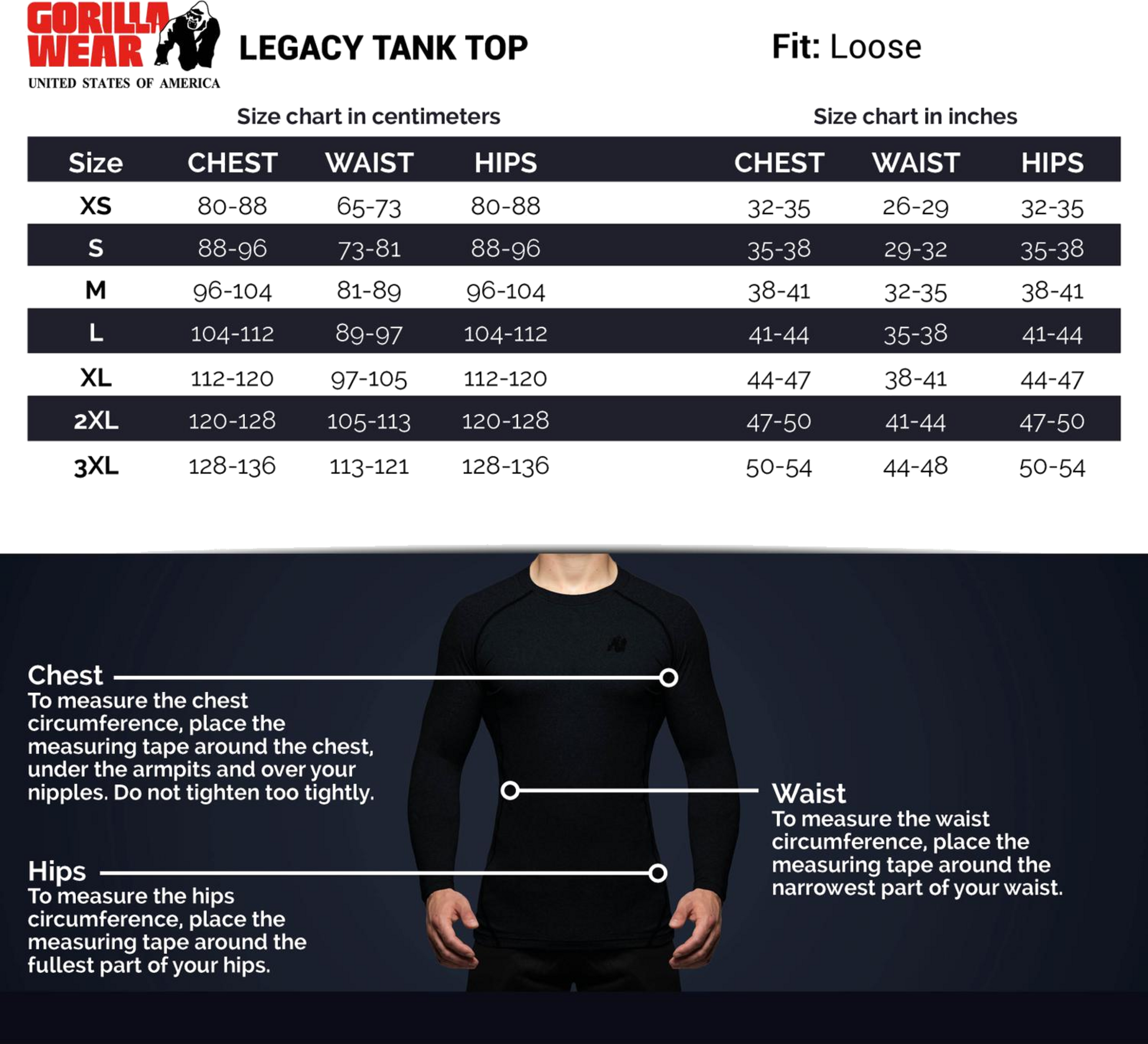 GORILLA WEAR, Legacy Tank Top