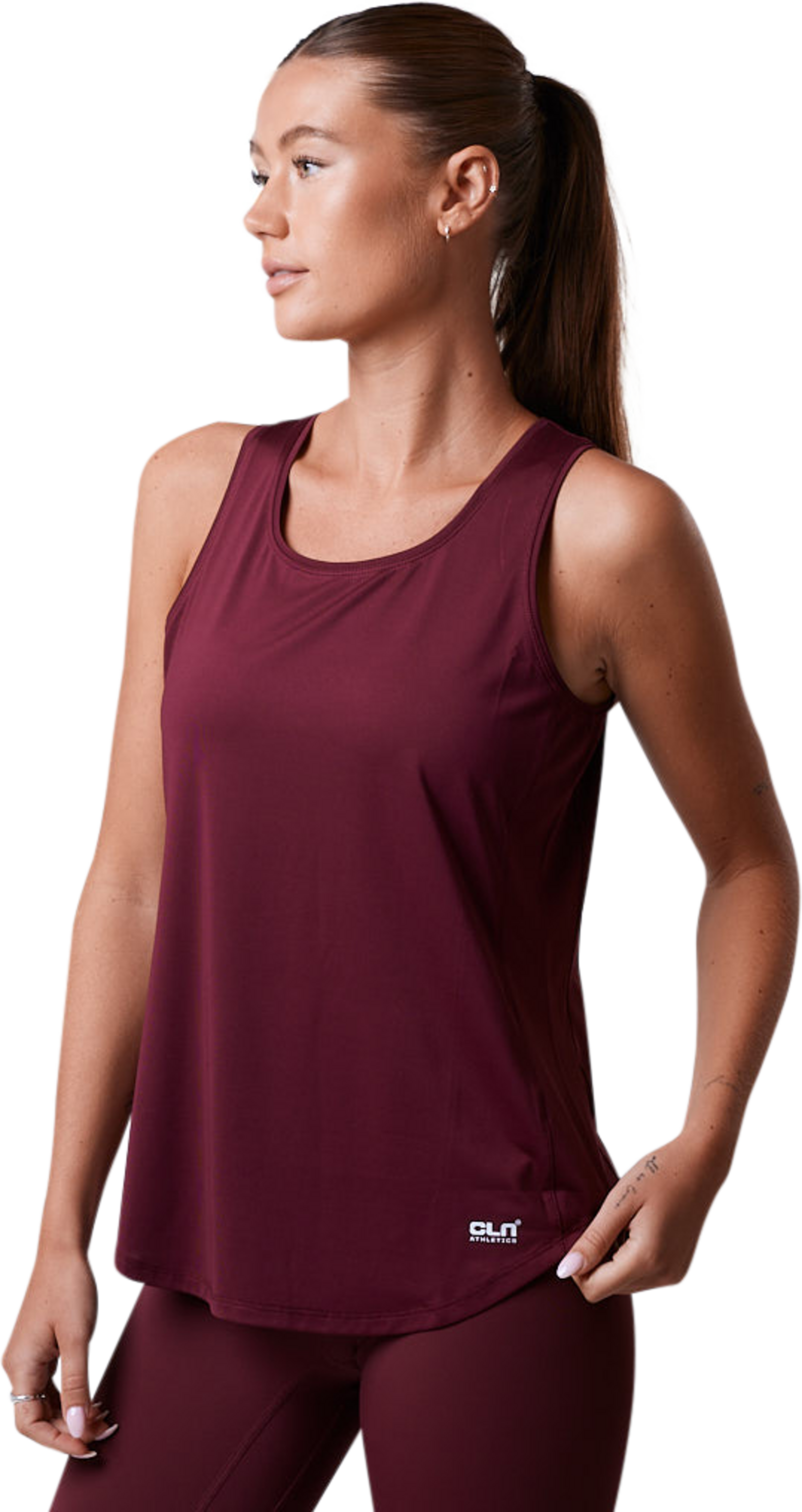 CLN ATHLETICS, Leya Tank Dark Red
