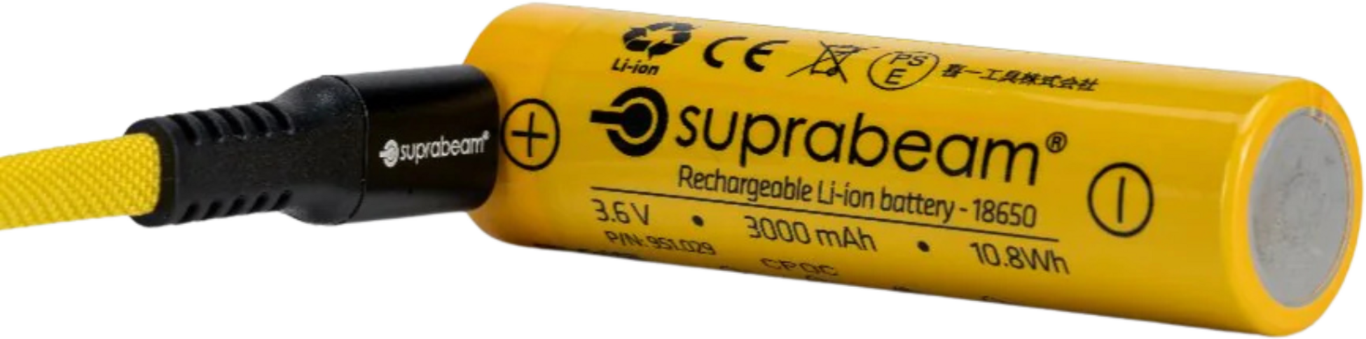 SUPRABEAM, Li-ion Batteri 18650 3000mah Usb-c