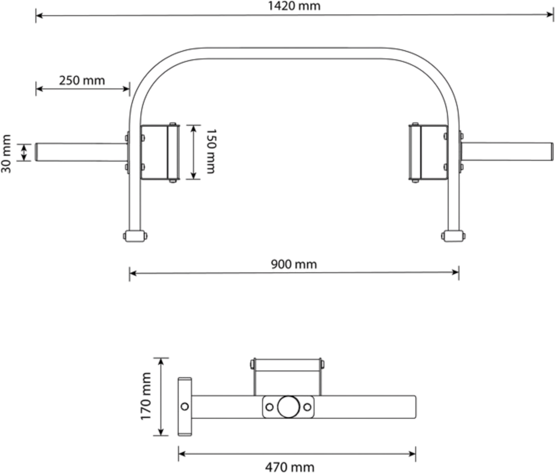 K-SPORT, Lifting / Dumbbell Bar: Trapbar/hex Bar - Hexagon Viktstång 150cm