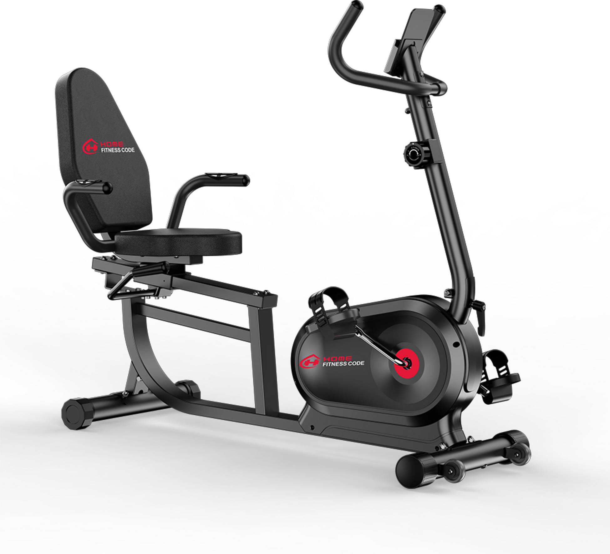 HOMEFITNESSCODE, Liggande Motionscykel X1 &ndash; 16 Niv&aring;er Magnetiskt Motst&aring;nd