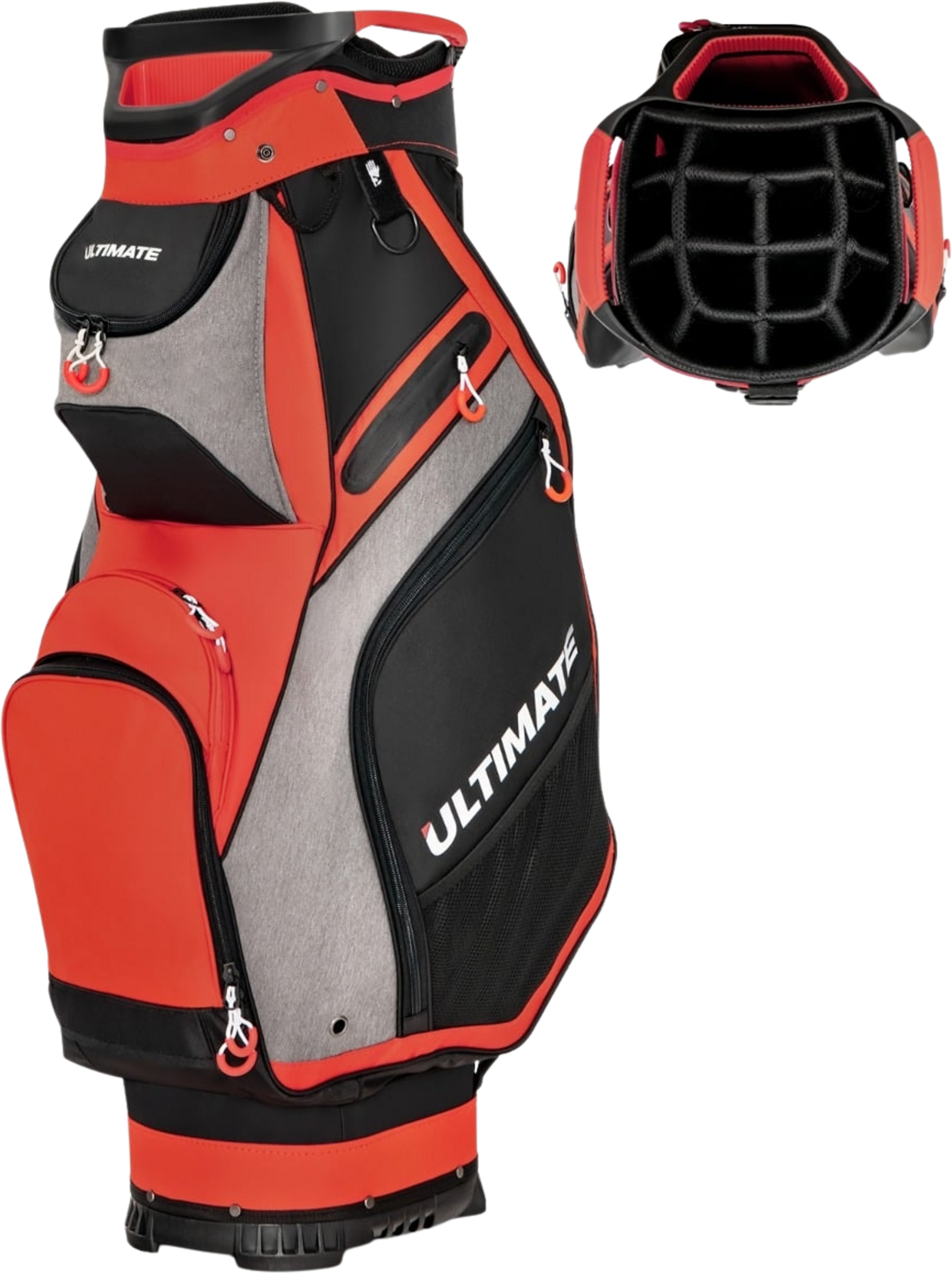 NORTHIX, Lightweight Golf Bag With 14 Full-length Dividers, Black/red