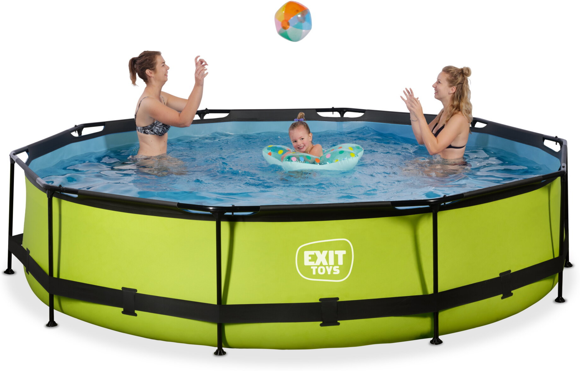 EXIT, Lime Pool Ø360x76cm Med Filterpump - Grön