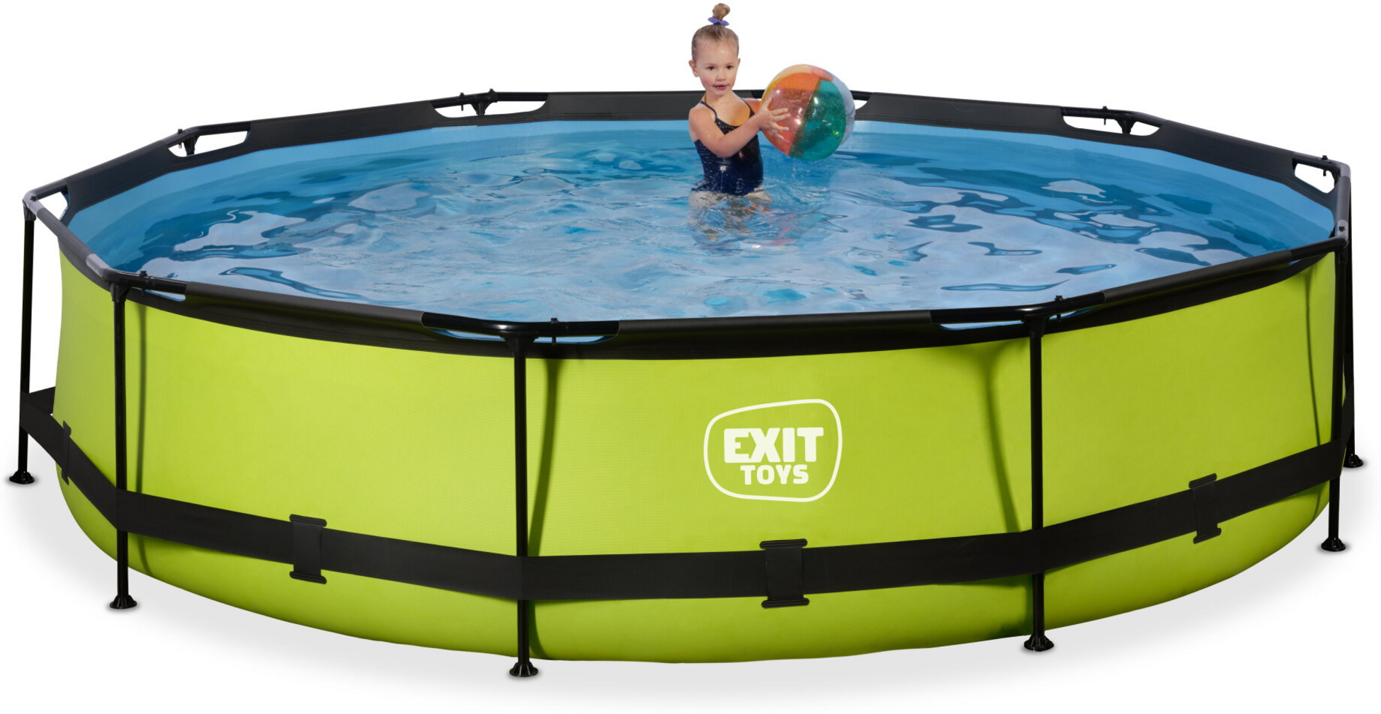 EXIT, Lime Pool Ø360x76cm Med Filterpump - Grön