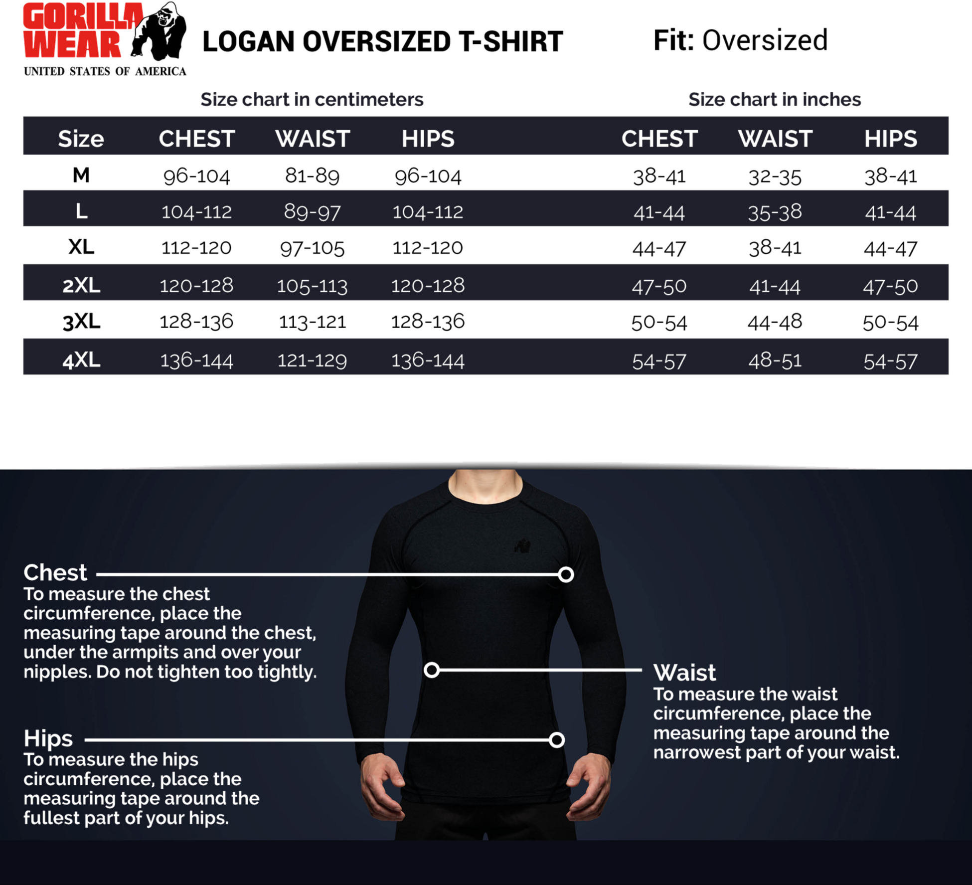 GORILLA WEAR, Logan Oversized T-shirt