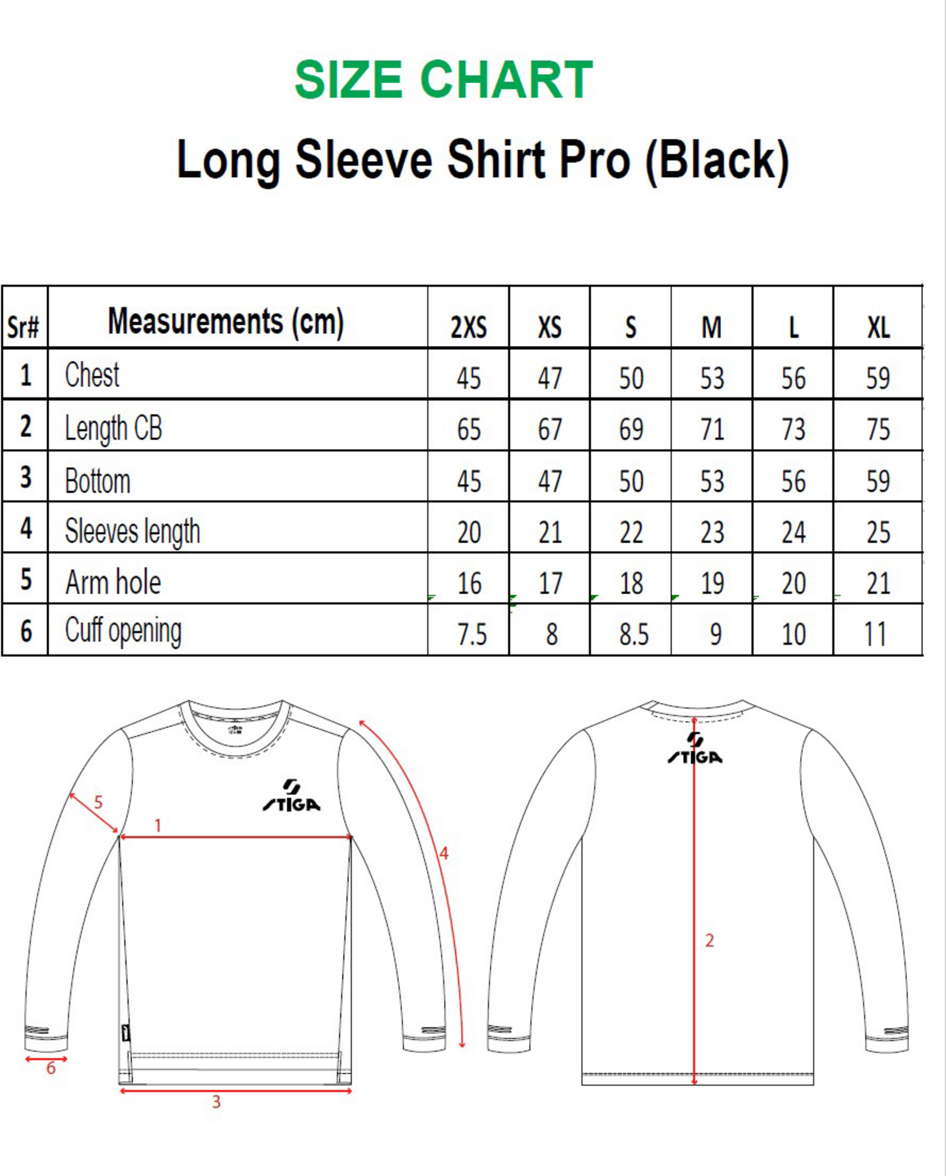 STIGA, Long Sleeve Shirt Pro X Black