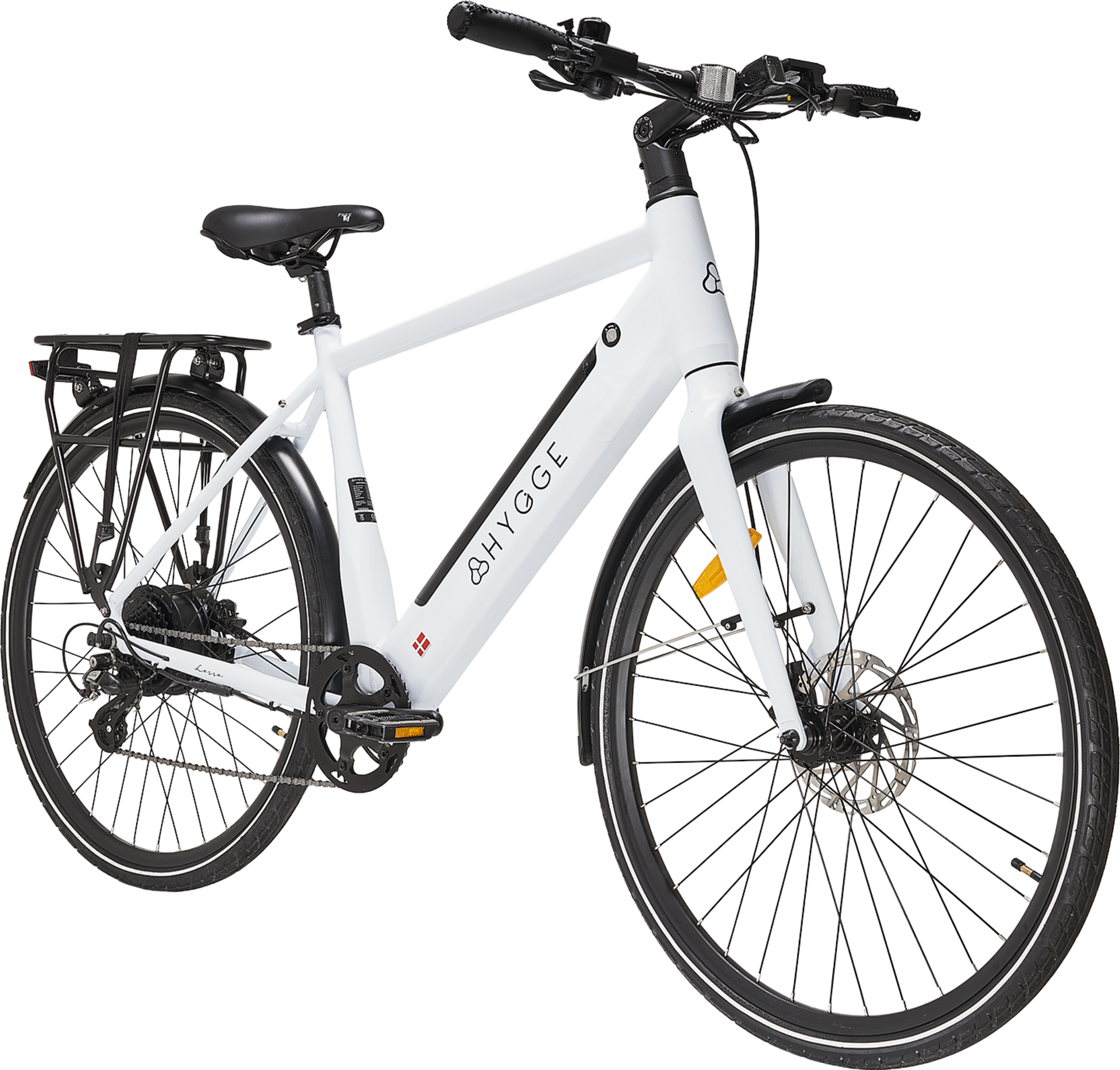 HYGGE BIKES, Losso City 2025 &ndash; Urban Elcykel Med 48 V 14 Ah Samsung-batteri &ndash; Elfenbensvit