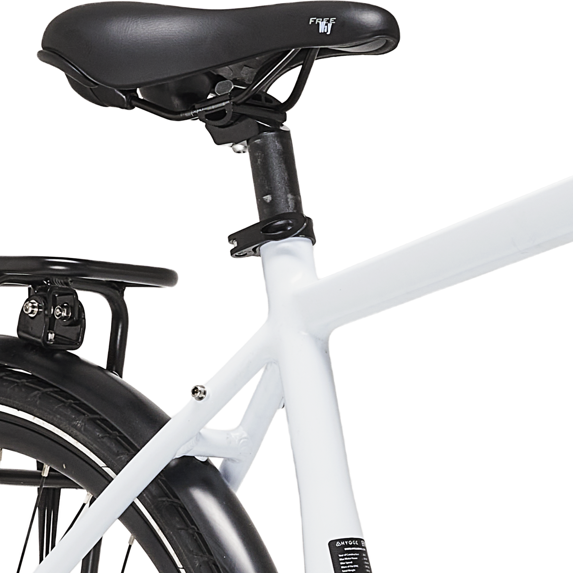 HYGGE BIKES, Losso City 2025 &ndash; Urban Elcykel Med 48 V 14 Ah Samsung-batteri &ndash; Elfenbensvit