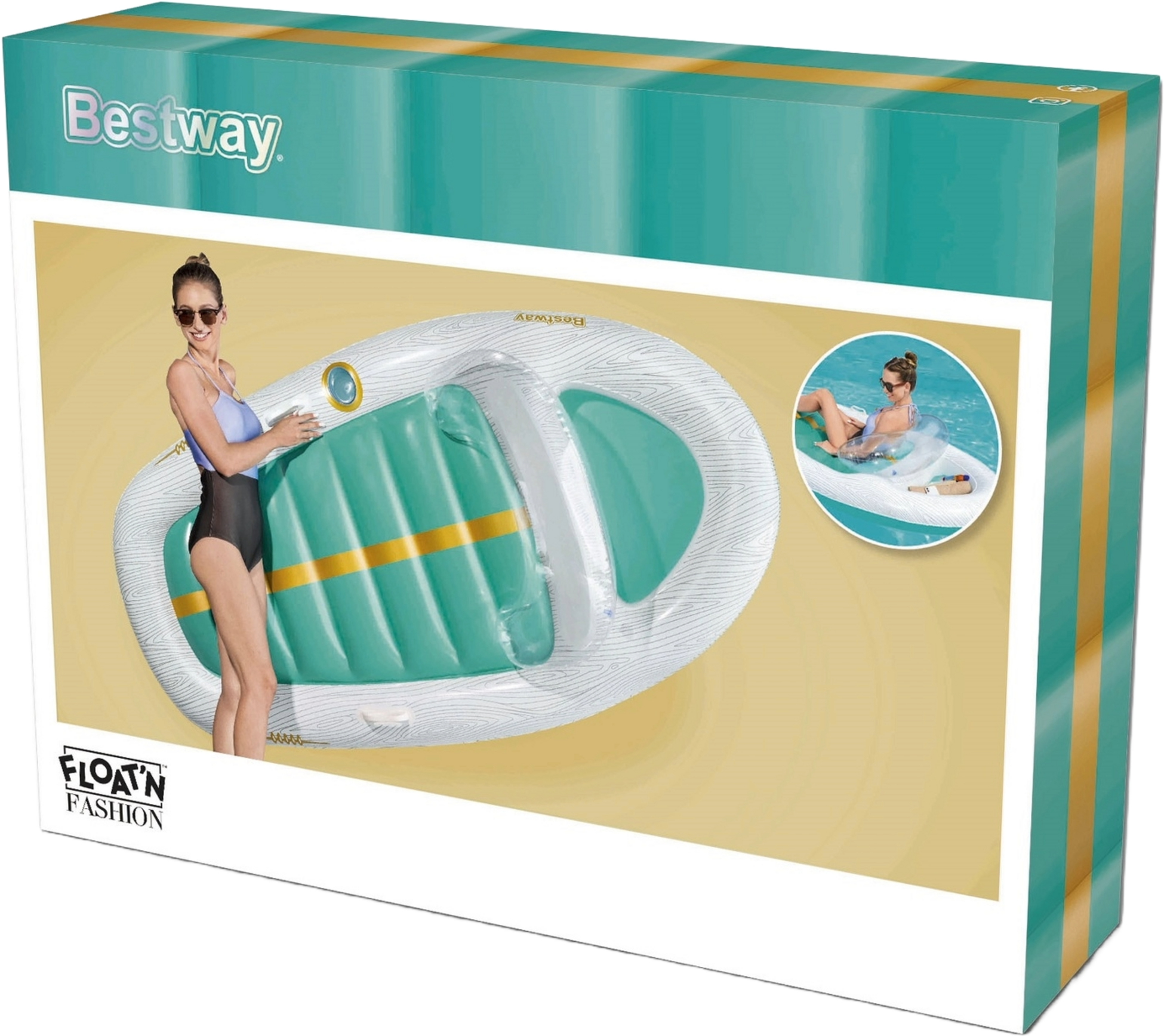 BESTWAY, Luftmadrass Vacation Yacht 216 X 117cm