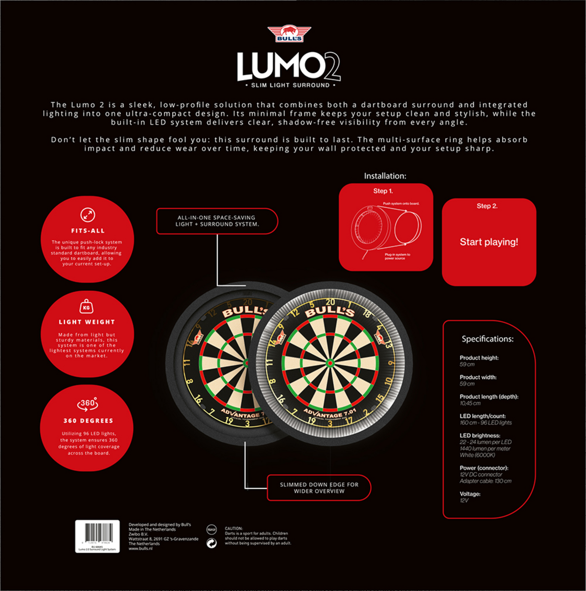 BULLS, Lumo Surround II Dartbelysning