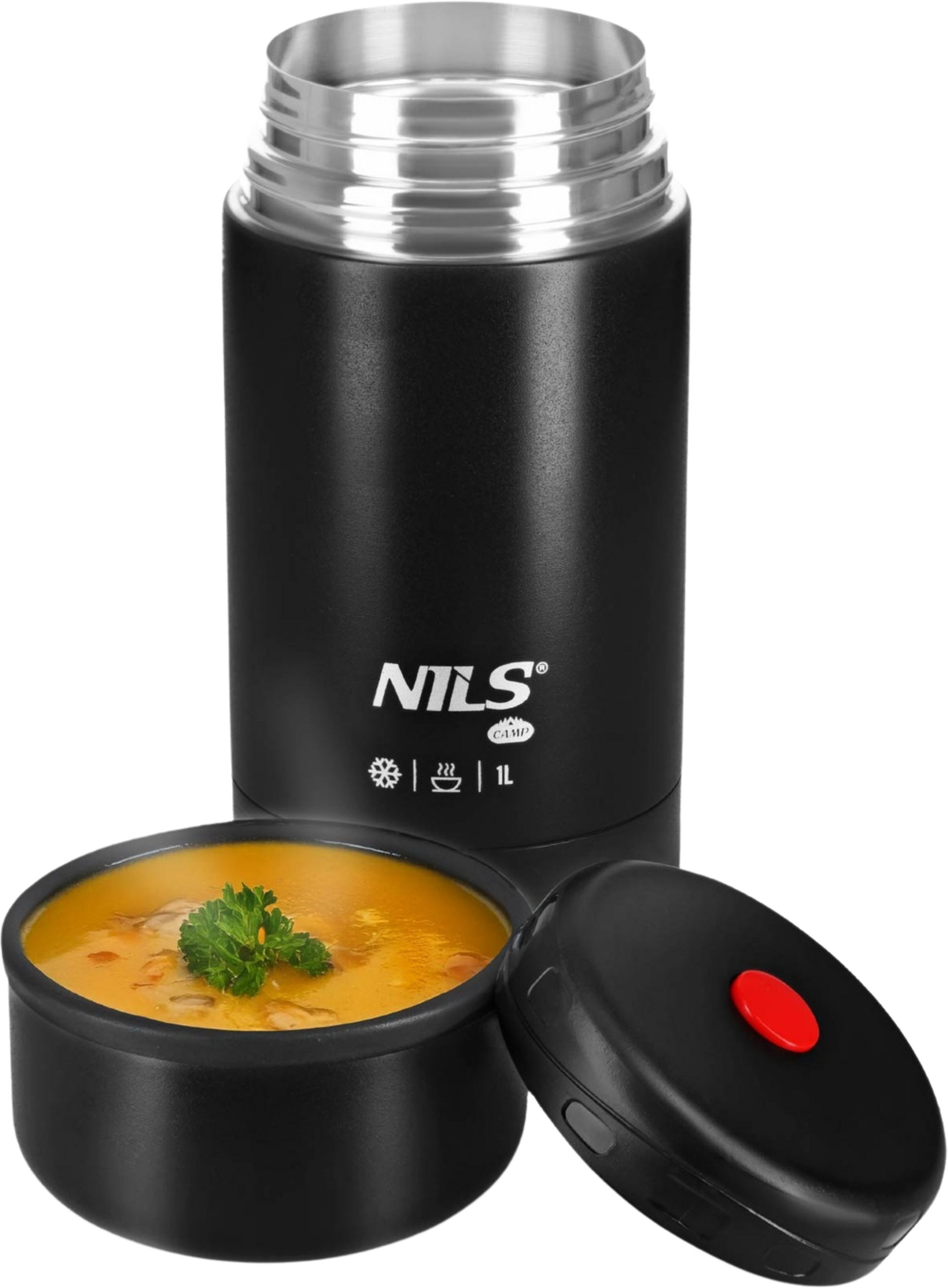 NORTHIX, Lunch Thermos 1000ml, Black, Insulated Flask