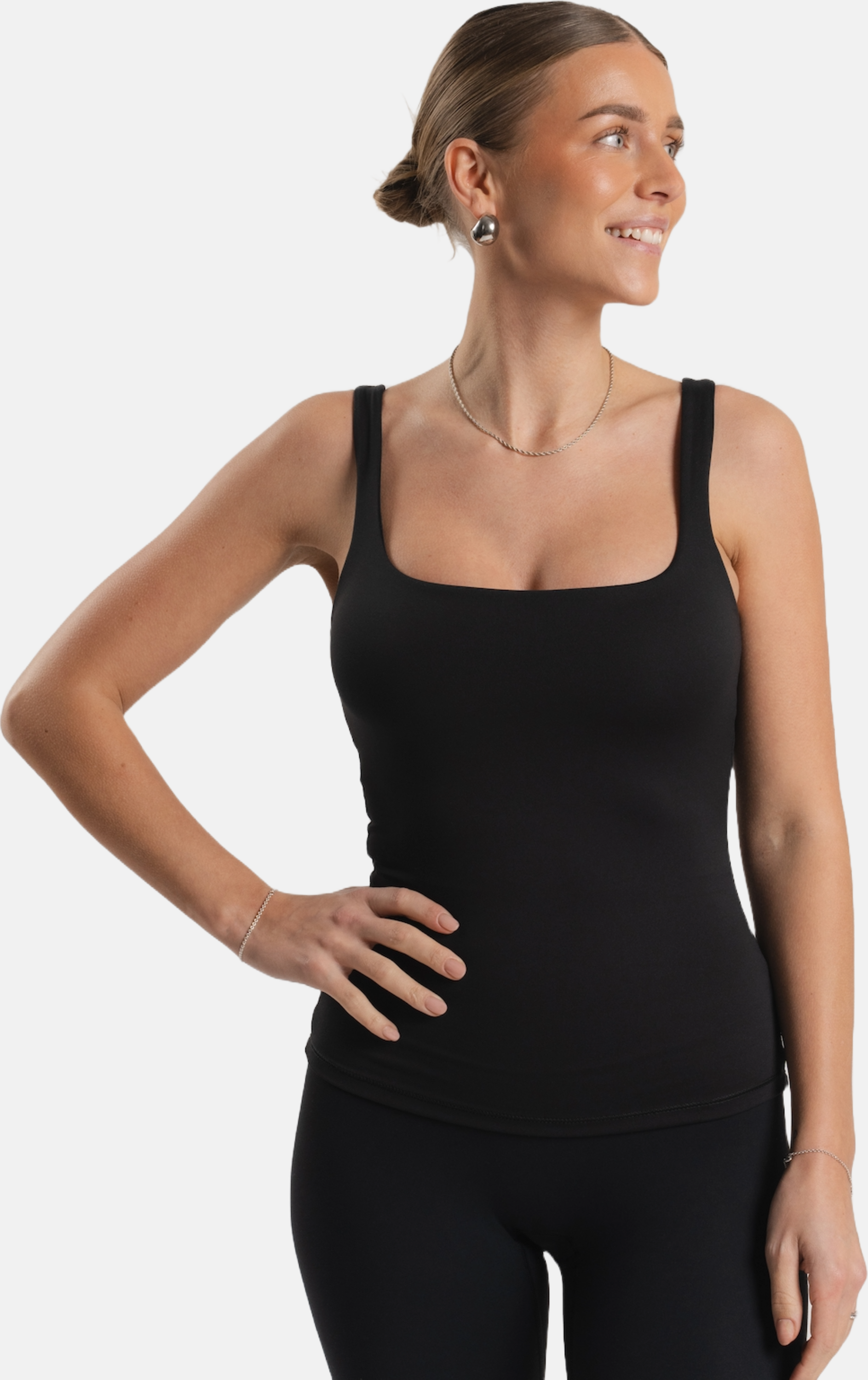 MKLIFESTYLE, Lux Built-in Square Tank Top