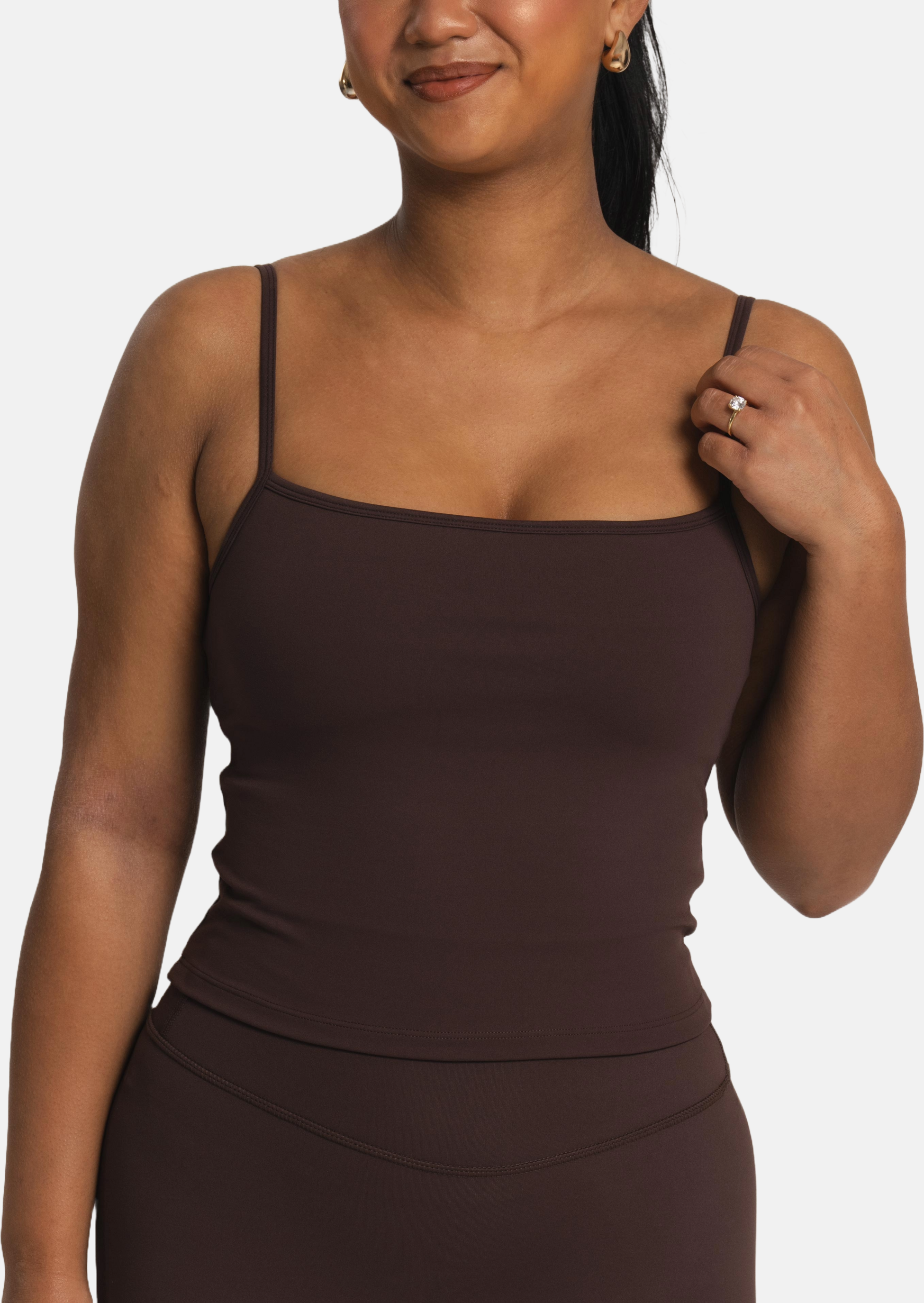 MKLIFESTYLE, Lux Built-in Strappy Tank Top