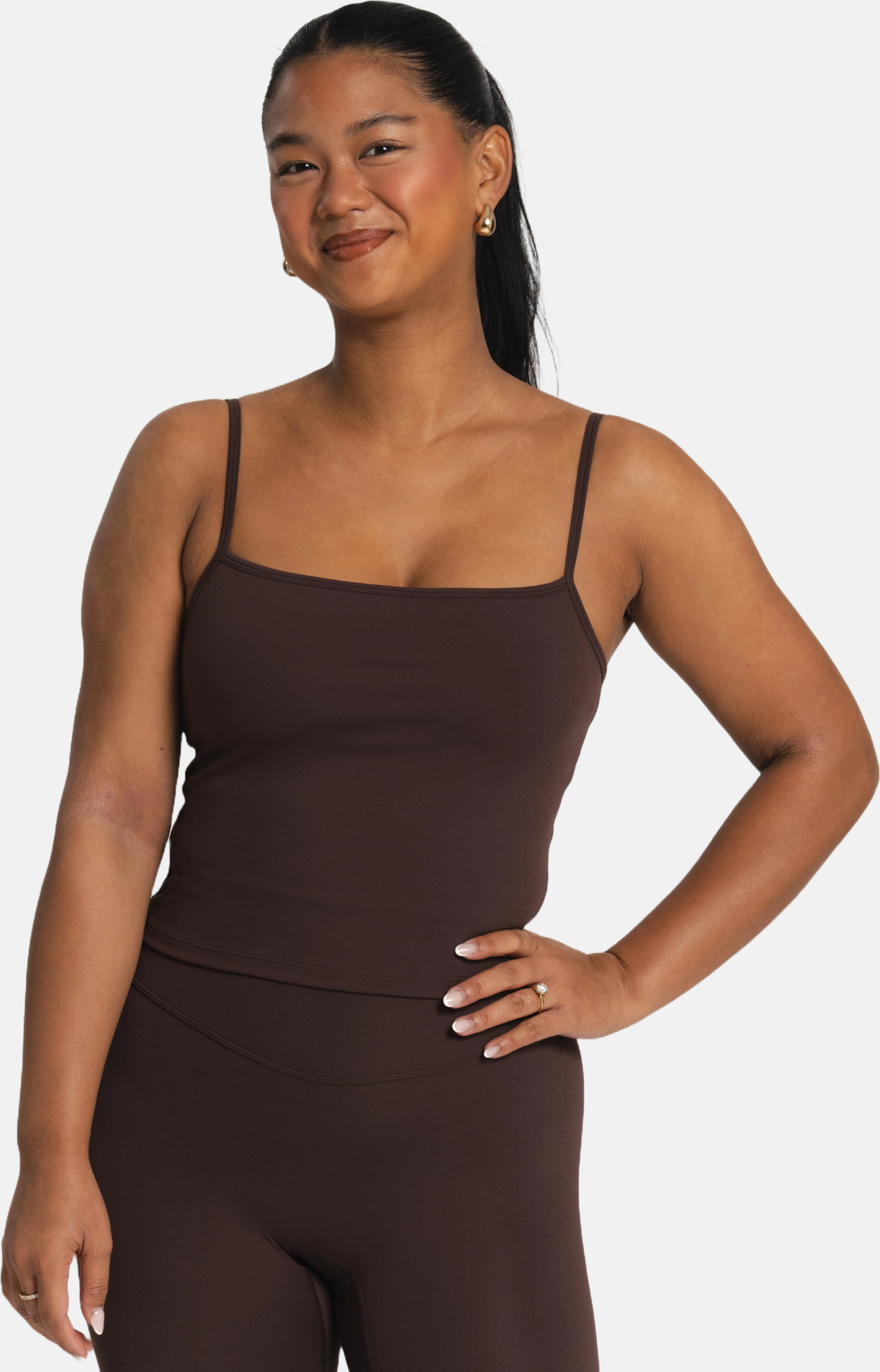 MKLIFESTYLE, Lux Built-in Strappy Tank Top