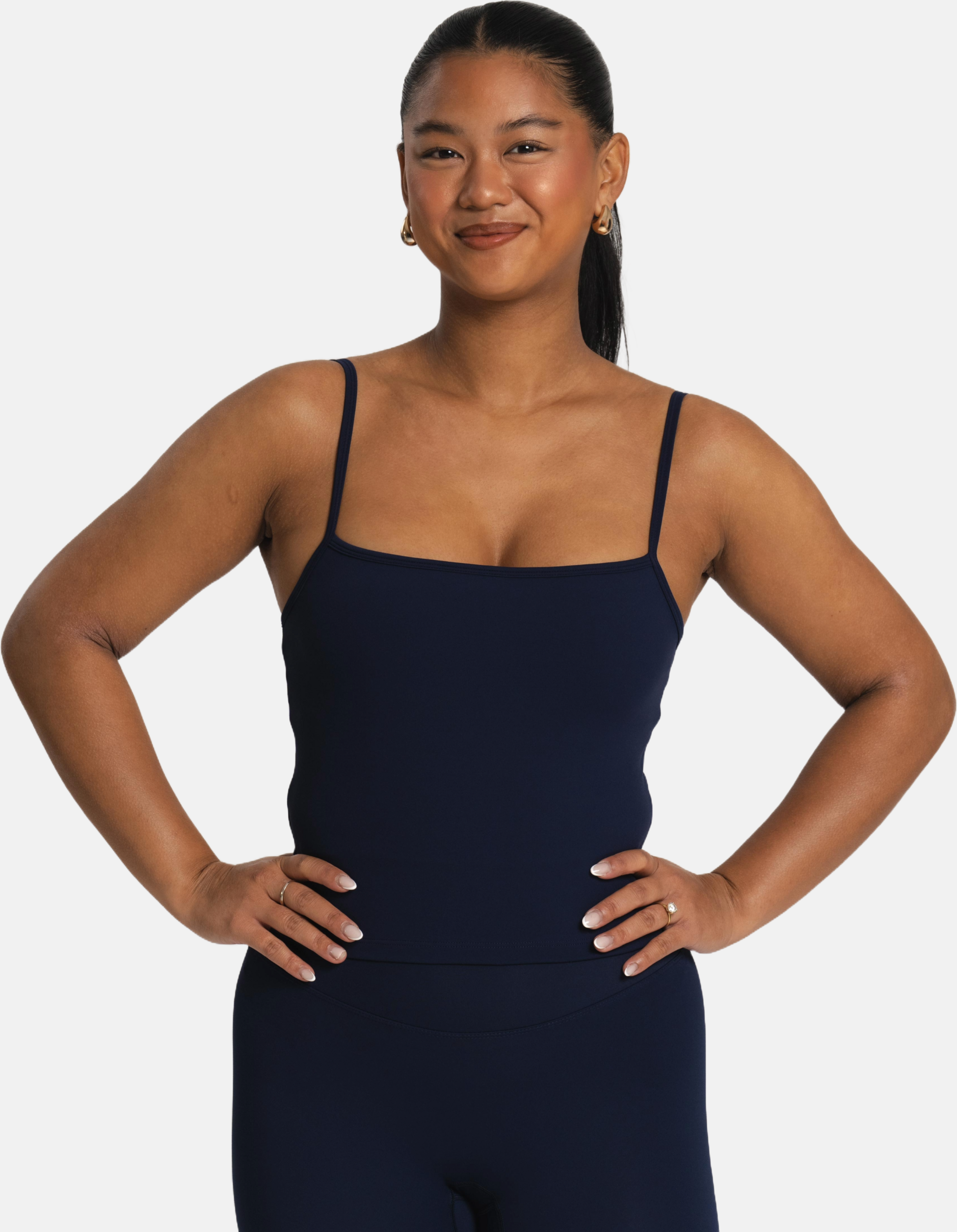 MKLIFESTYLE, Lux Built-in Strappy Tank Top