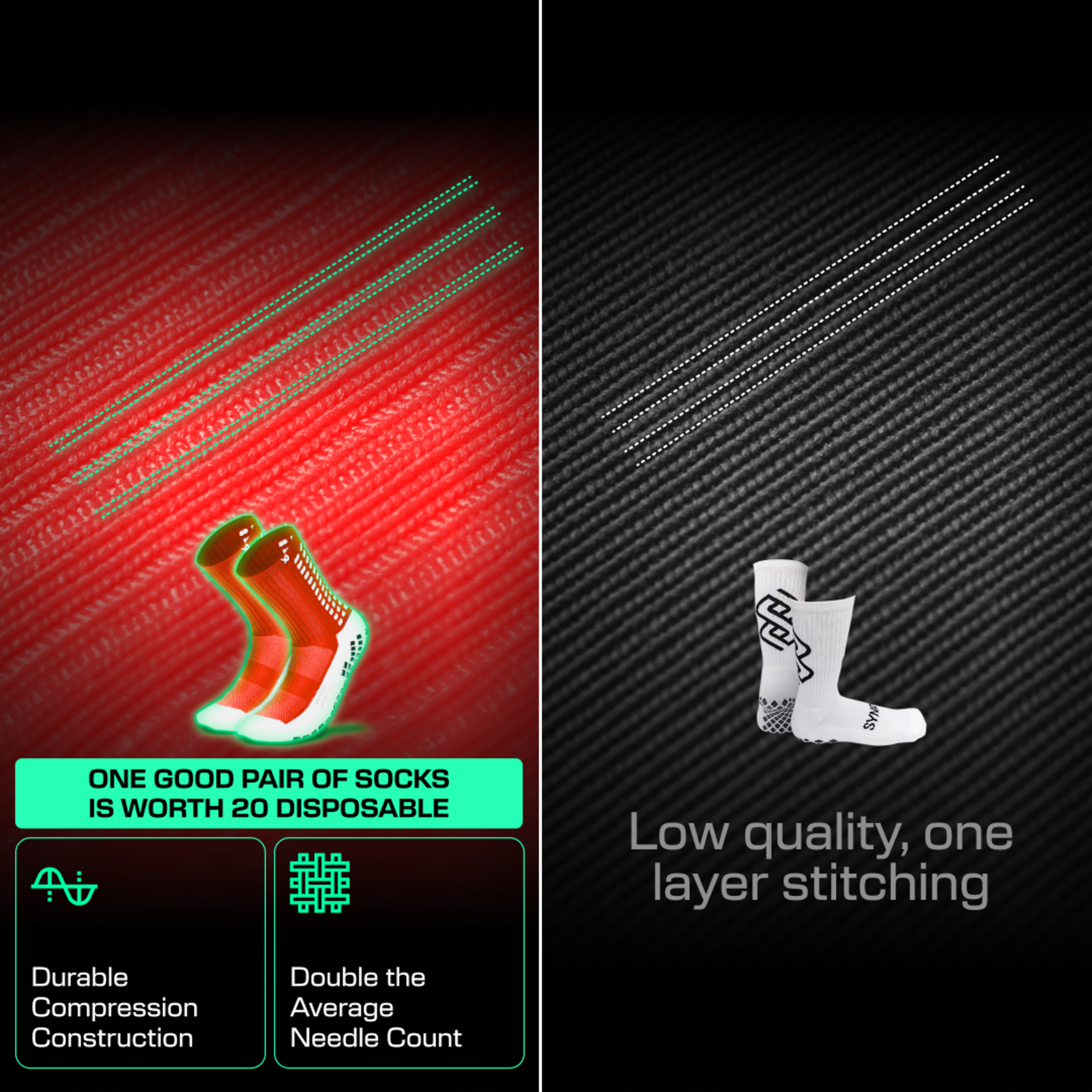 LUX SPORTS, Lux Fotbollsstrumpor Med Grepp, Vadl&aring;nga, R&ouml;da, Vuxenstorlek, Halkfria Fotbollsstrumpor F&ouml;r Maximal